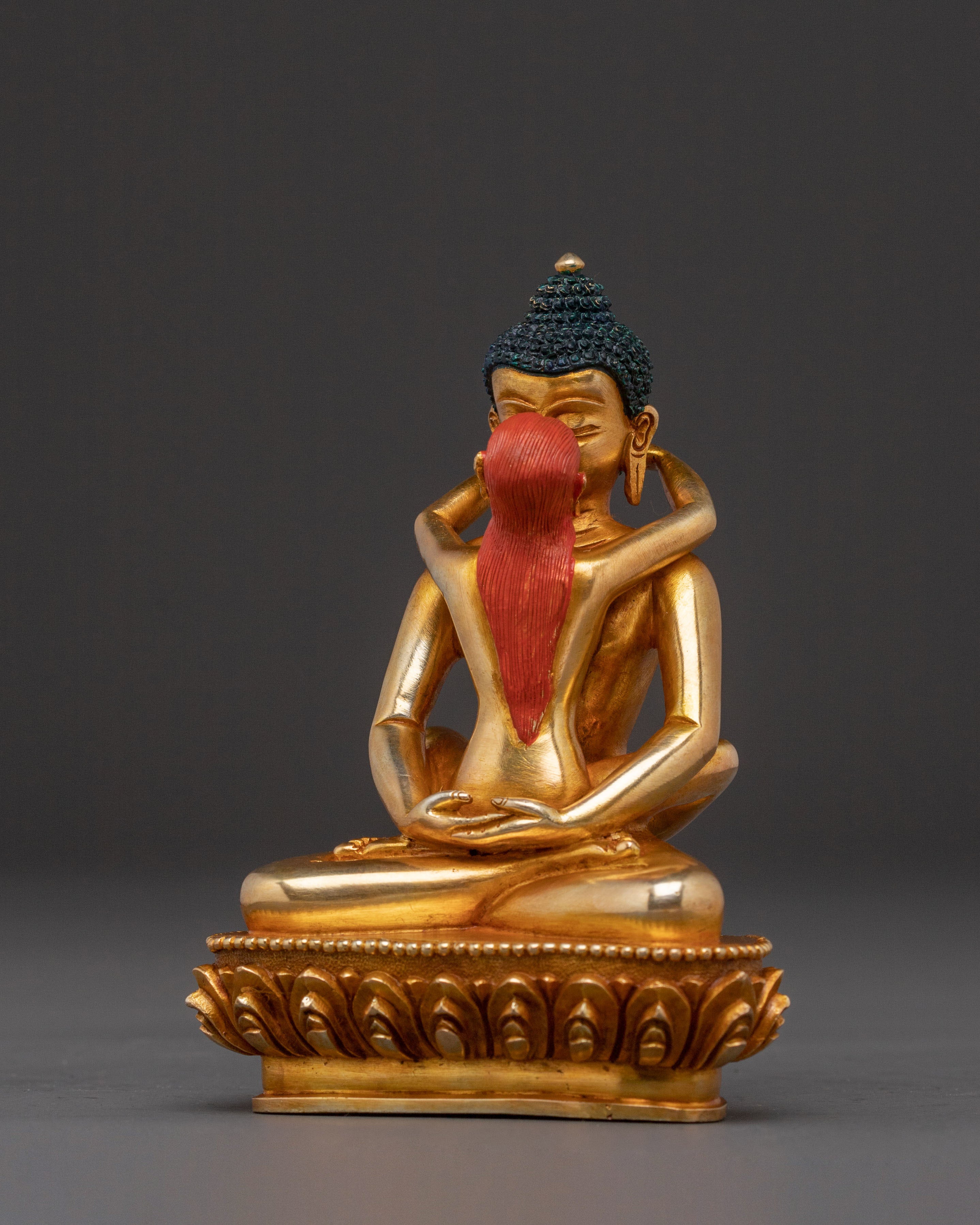 Samantabhadra Sacred Union Statue – Handcrafted Copper Art