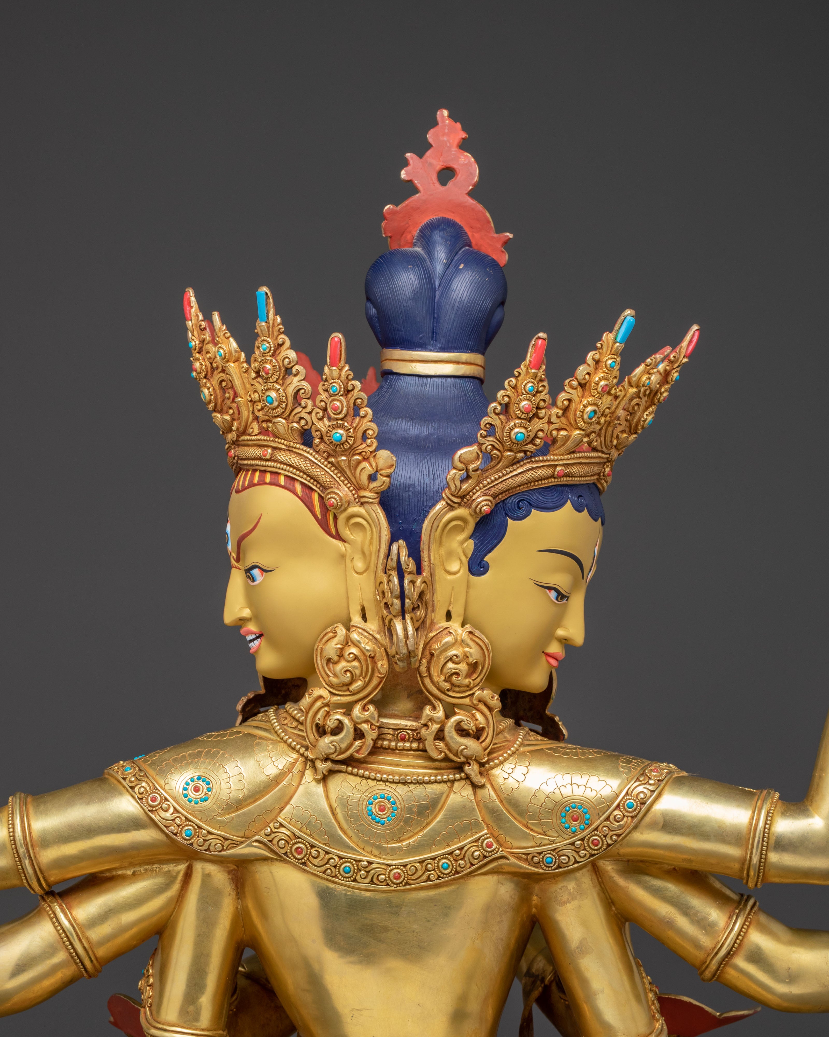 Handcrafted Namgyalma Sacred Statue – 24K Gold Gilded Masterpiece