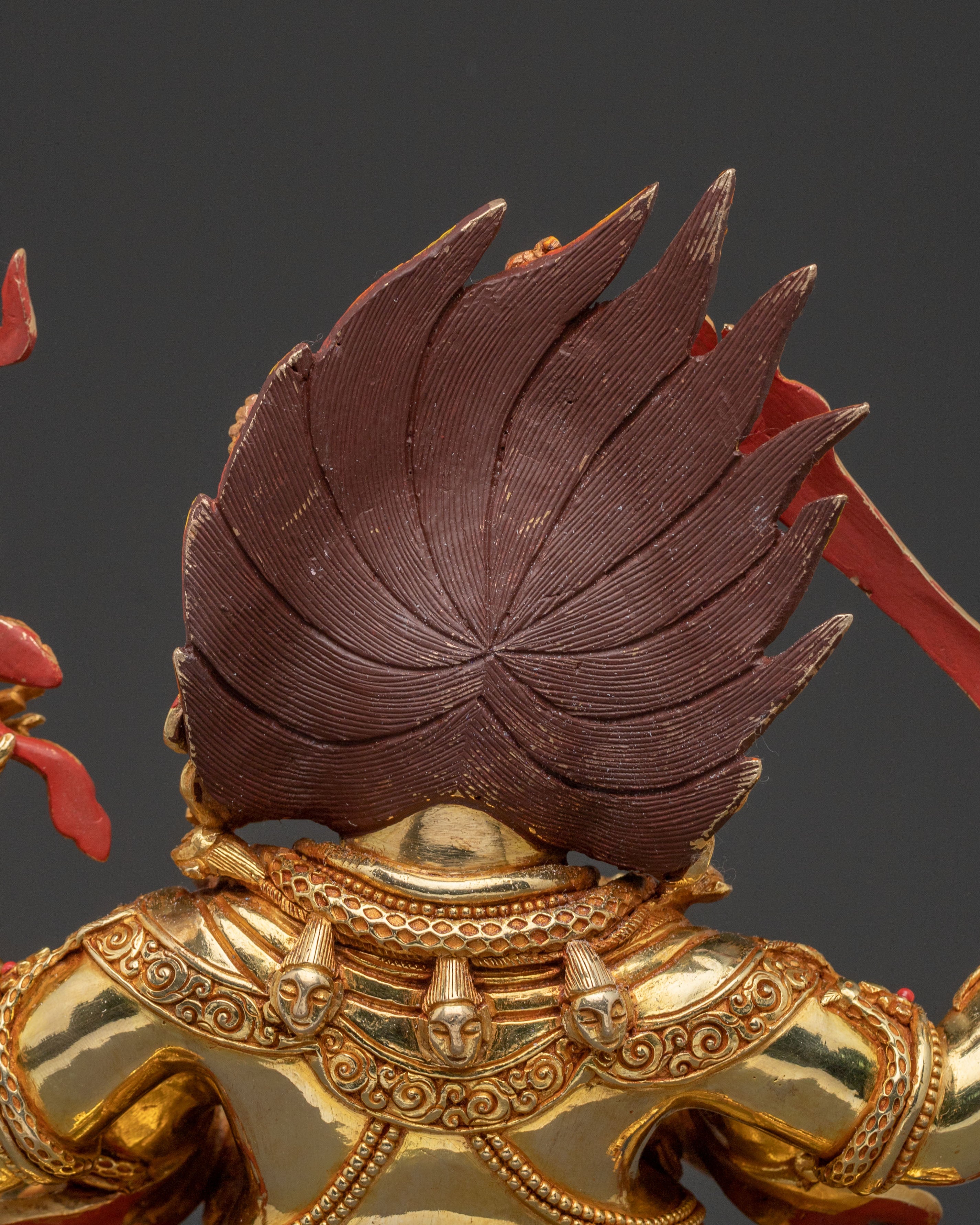 Four Armed Mahakala Statue: Fierce Protector