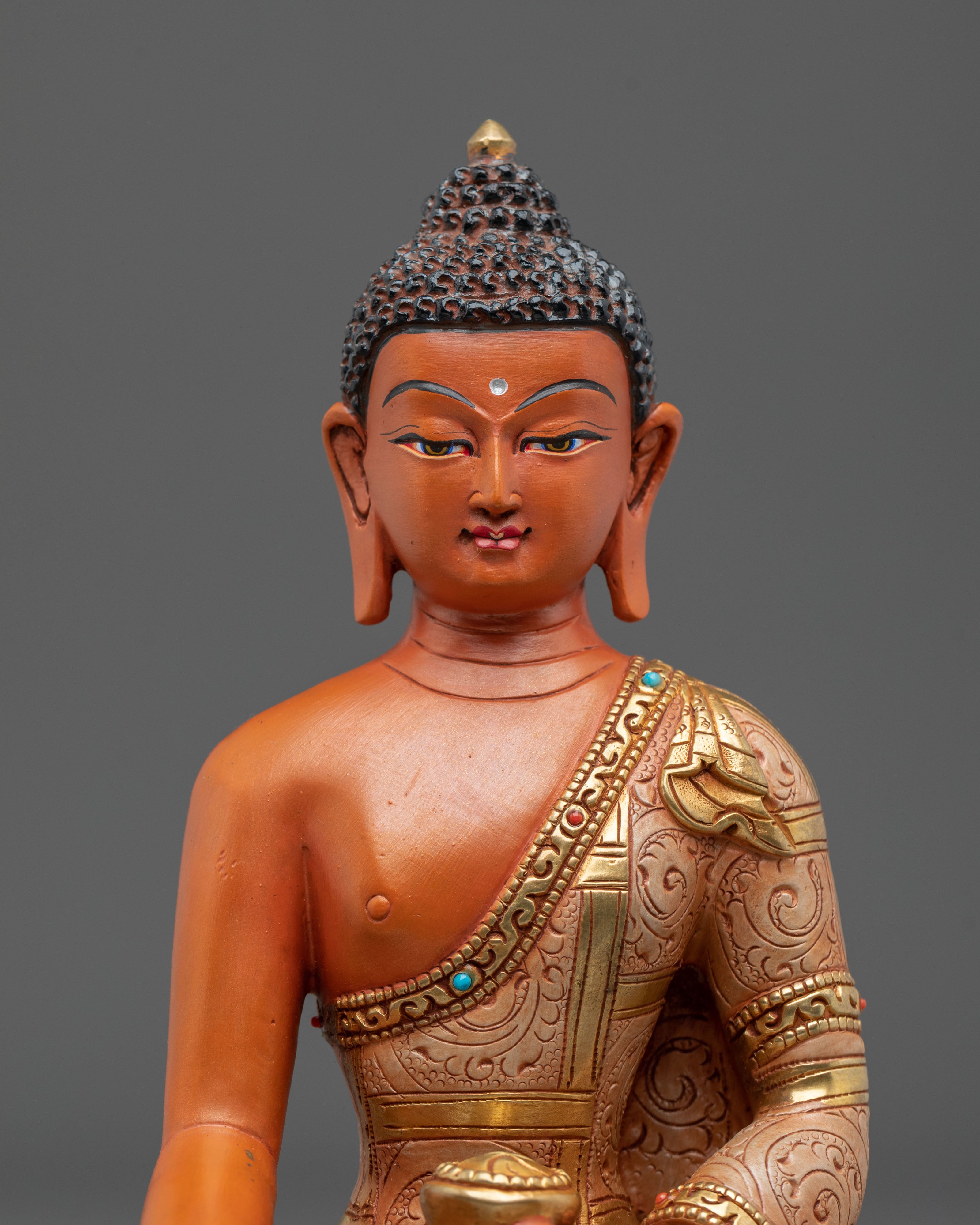 Shakyamuni Buddha Sacred Buddhist Rupa in 24K Gold