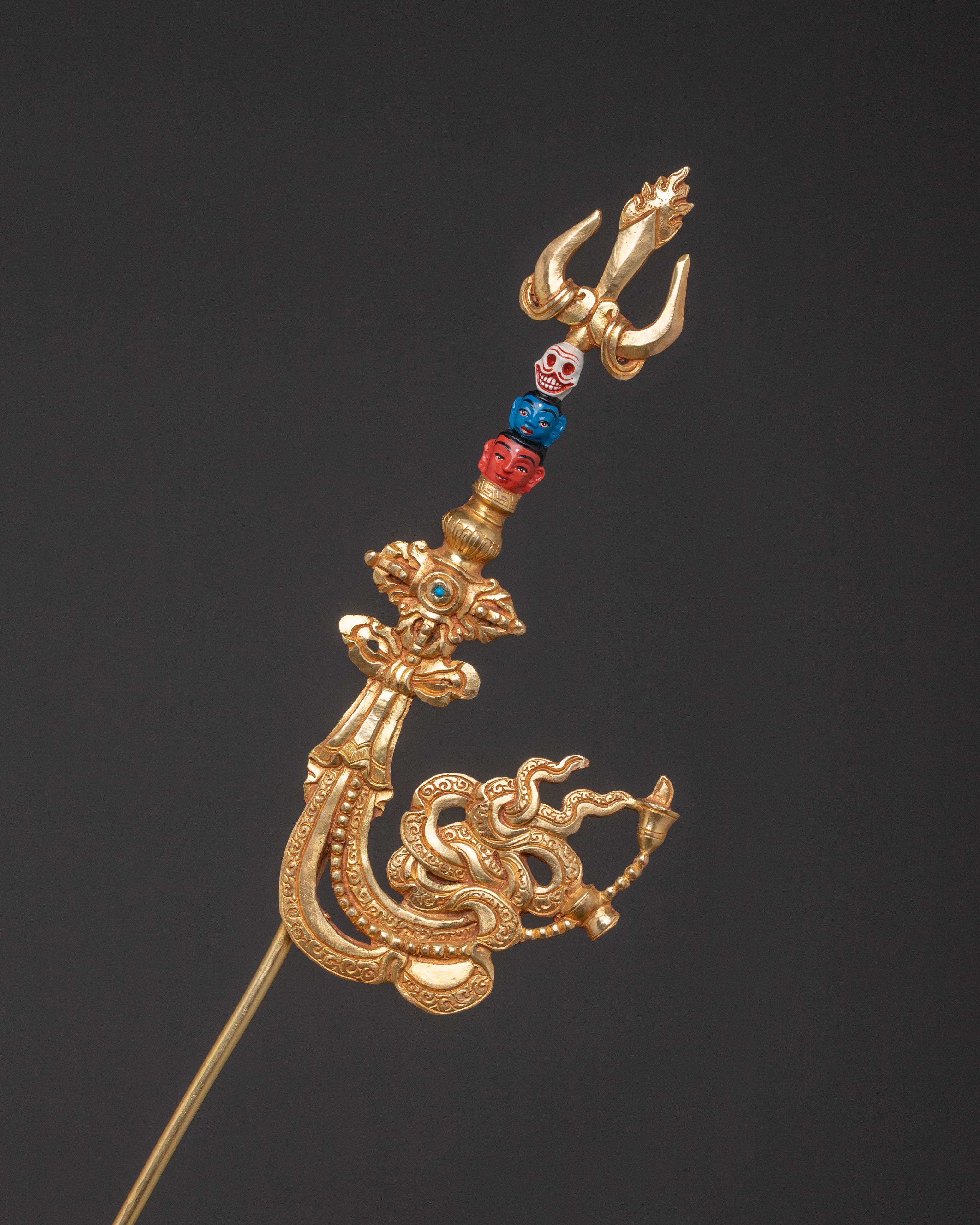 A Majestic Guru Rinpoche Handcrafted Statue