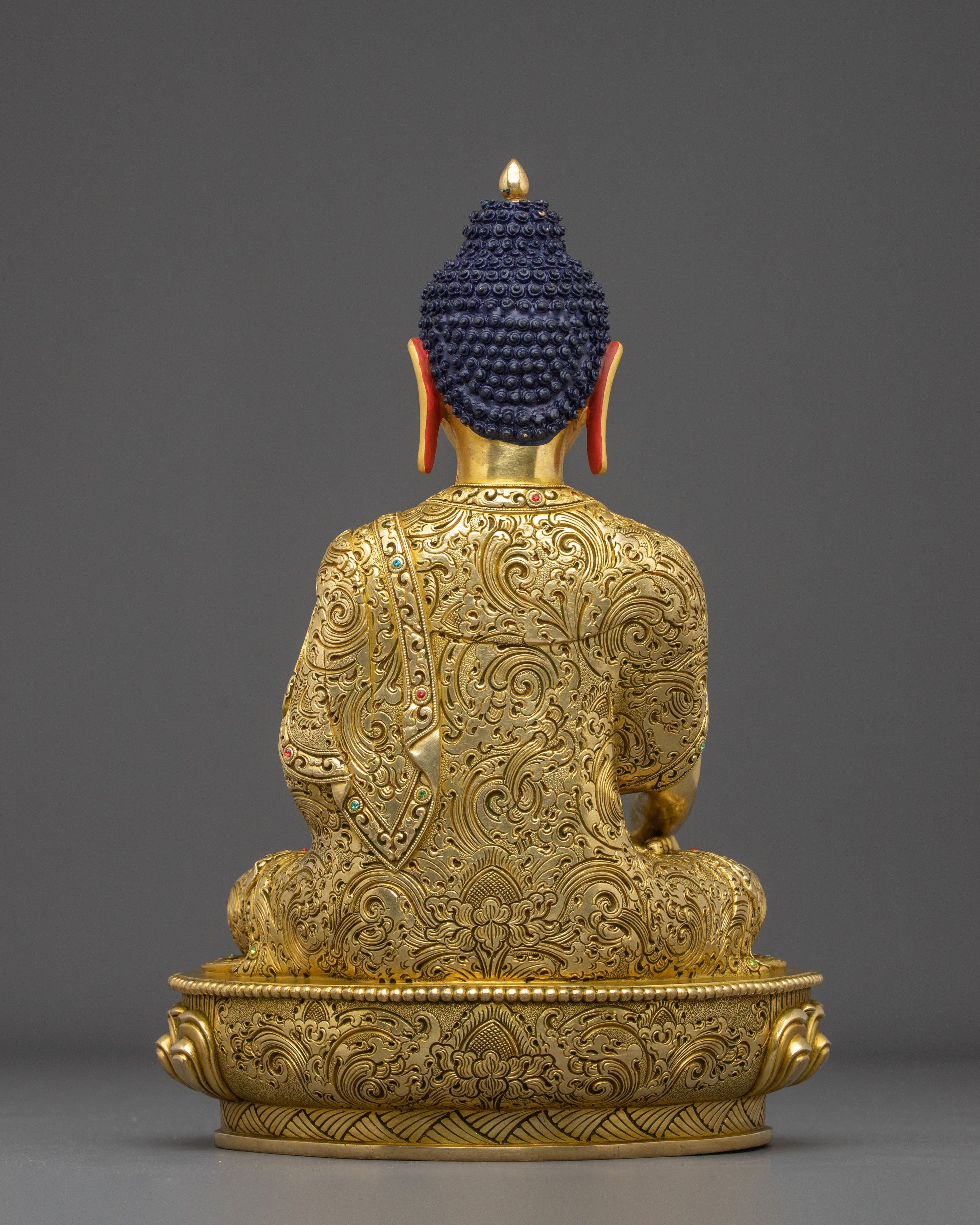 Shakyamuni Buddha Handmade 24K Gold Gilded Statue