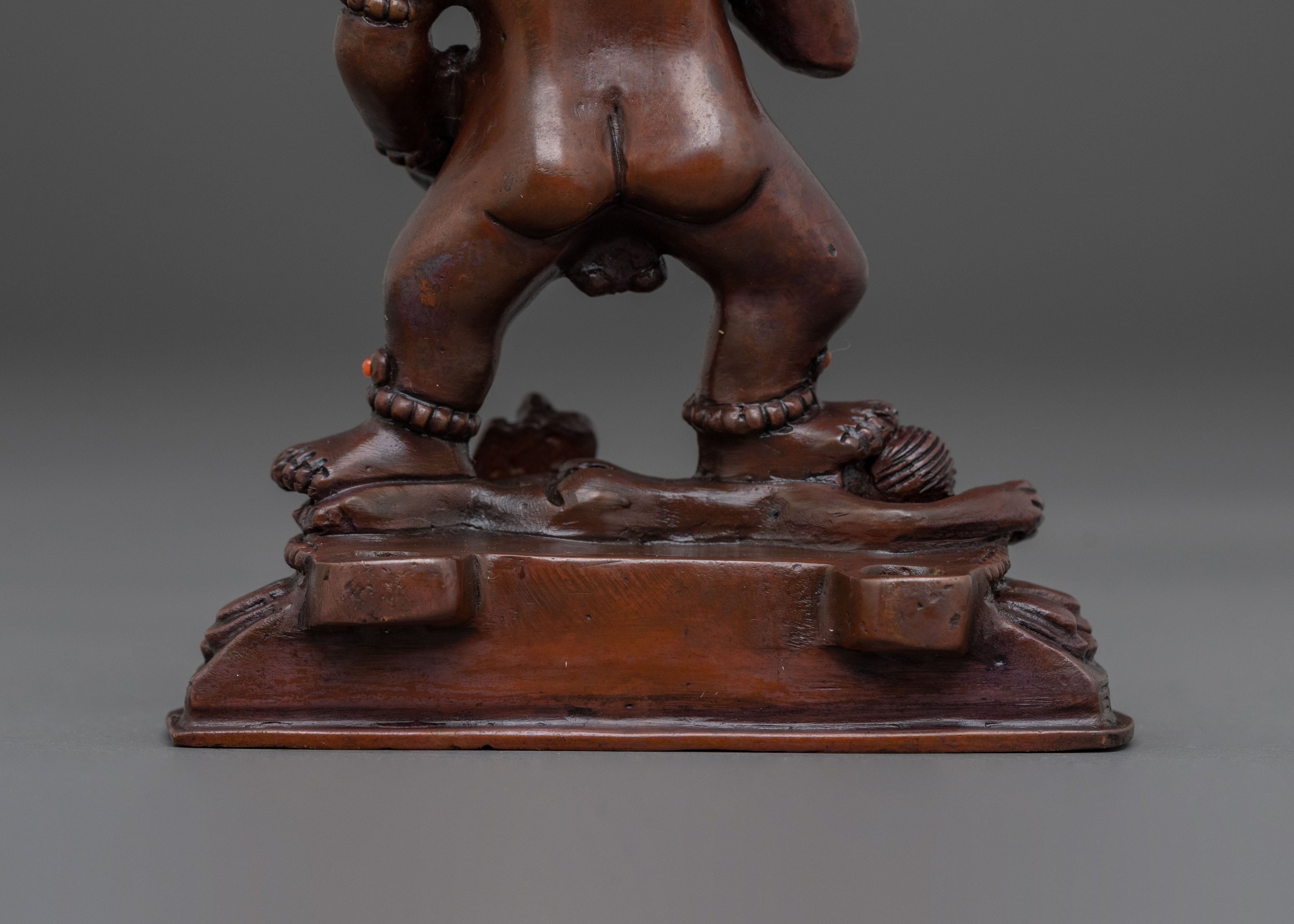 Handmade Black Dzambhala Sculpture | Home Decor