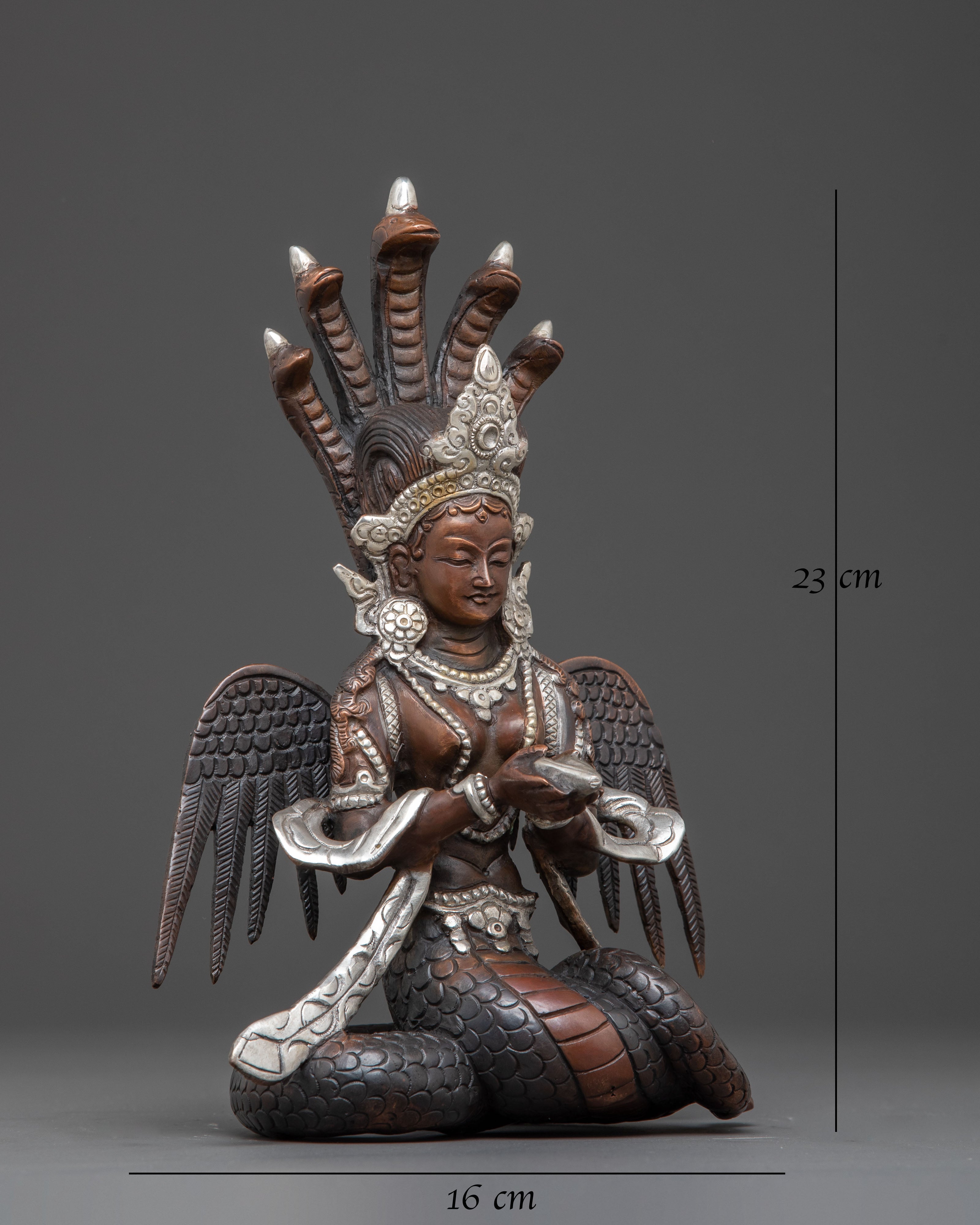 Nagkanya Oxidized Copper Statue – Serene Protector