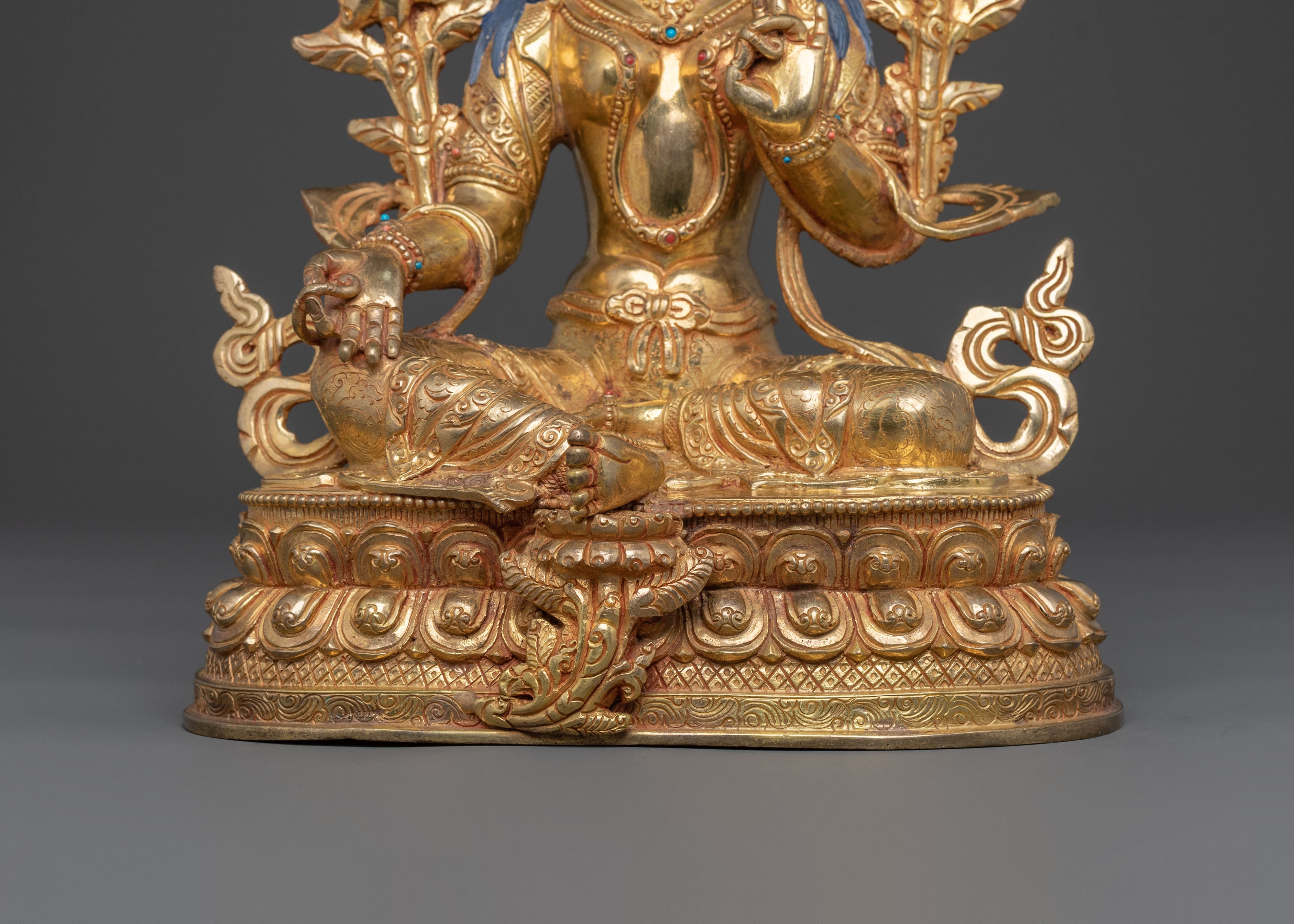 Green Tara Fearless Protector Statue: Goddess of Compassion