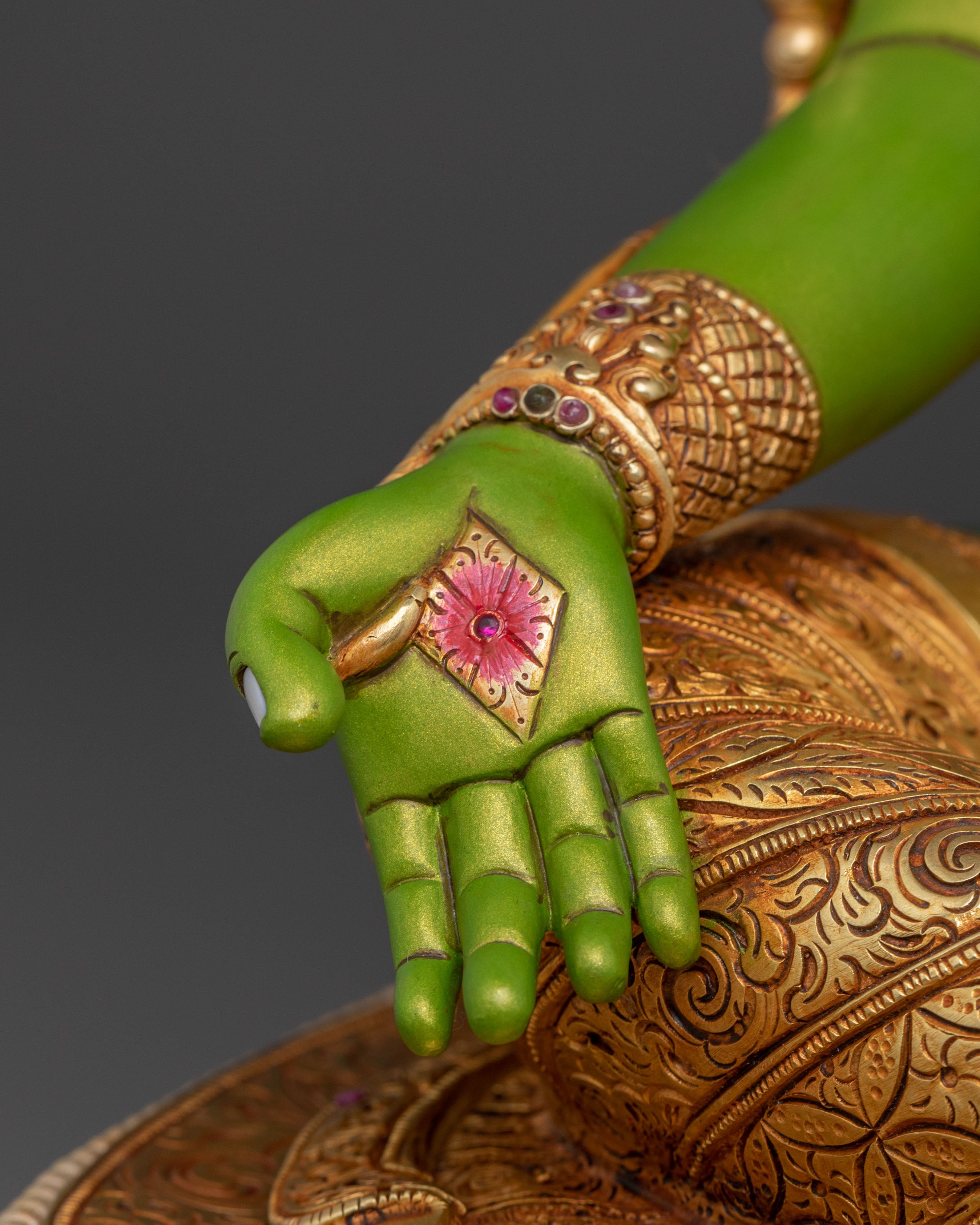 Green Tara Copper Statue | Goddess of Compassion