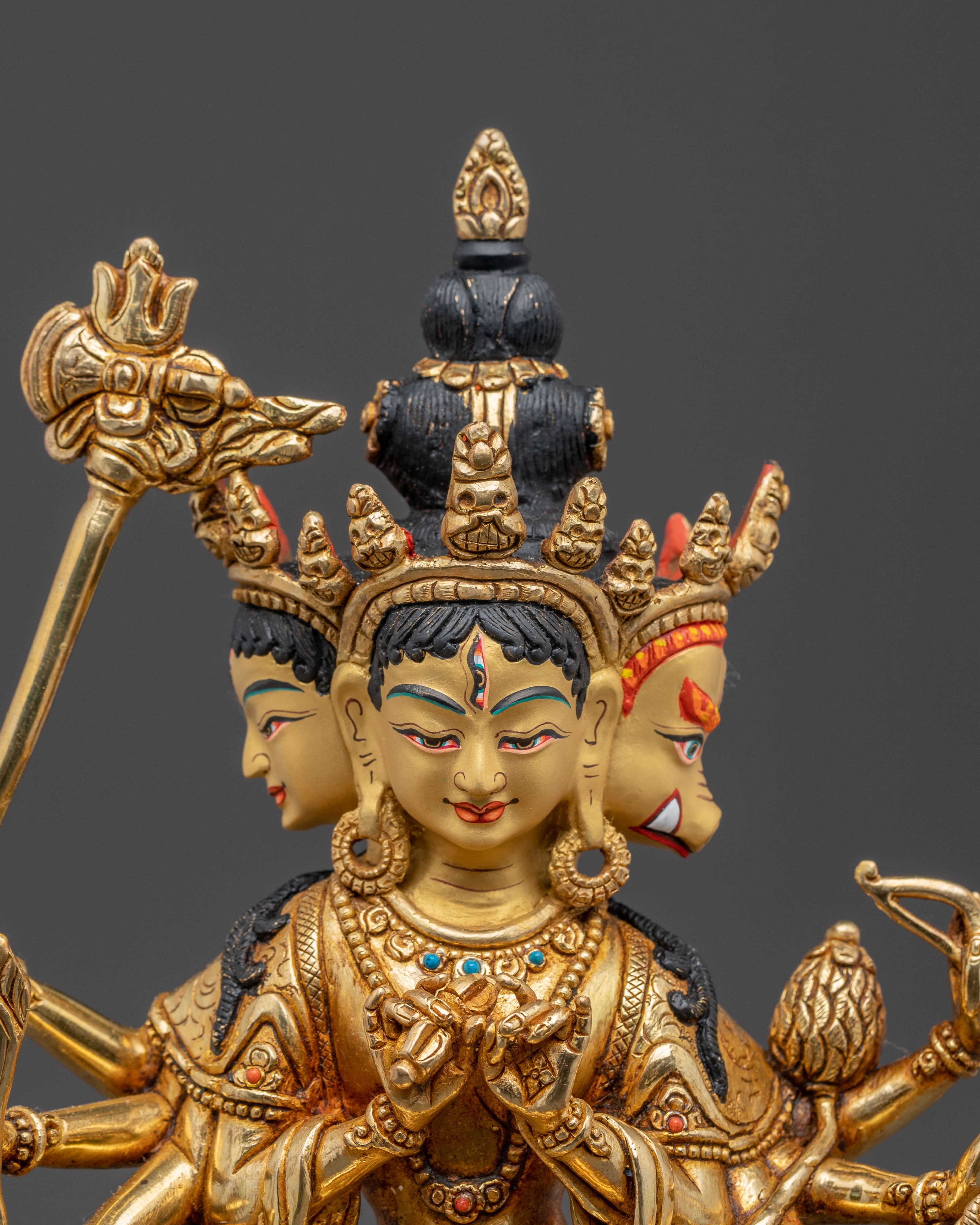 24K Gold Glided Buddhist Marichi Statue | Goddess of Wisdom