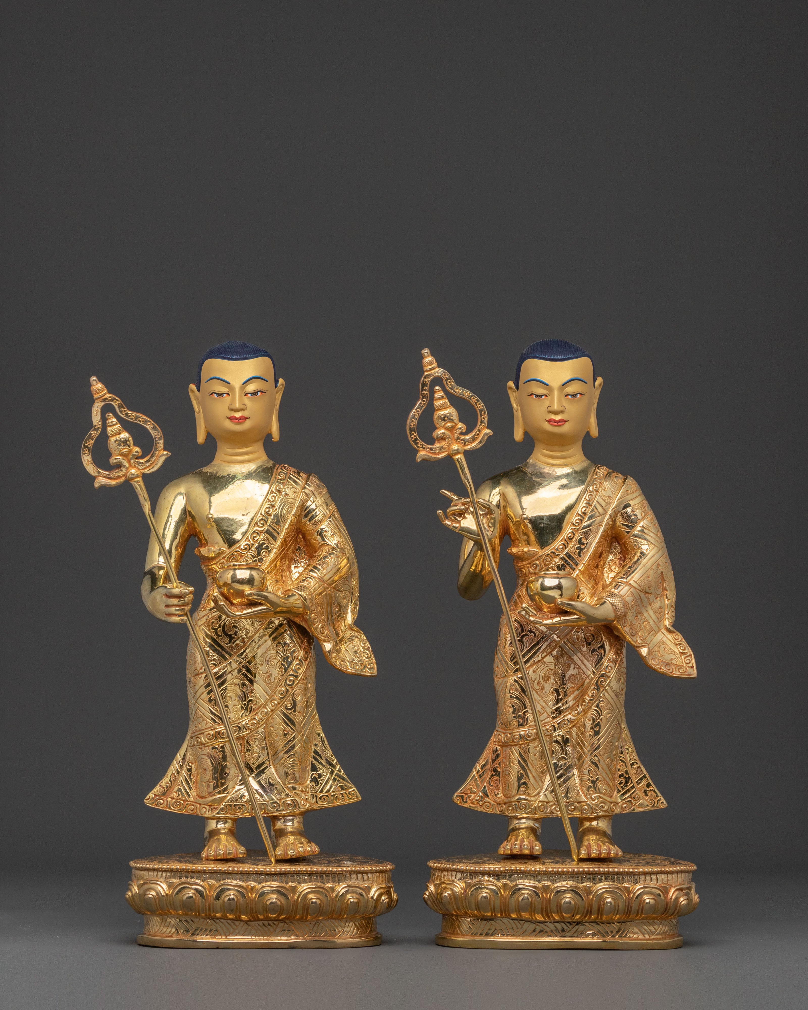 Shakyamuni Buddha Statue with Disciples | Altar Home Decor