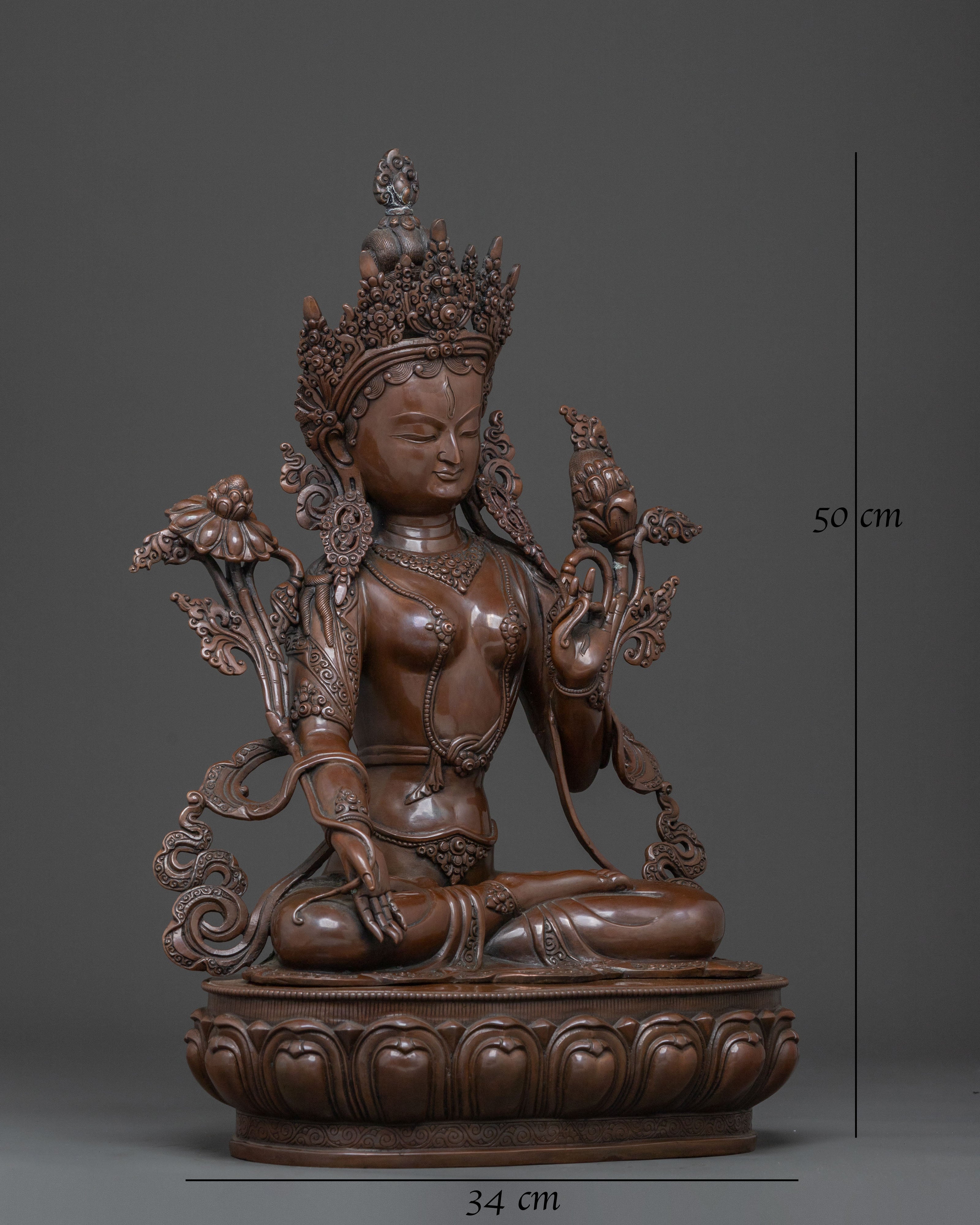Handcrafted White Tara Spiritual Statue | Healing Goddess