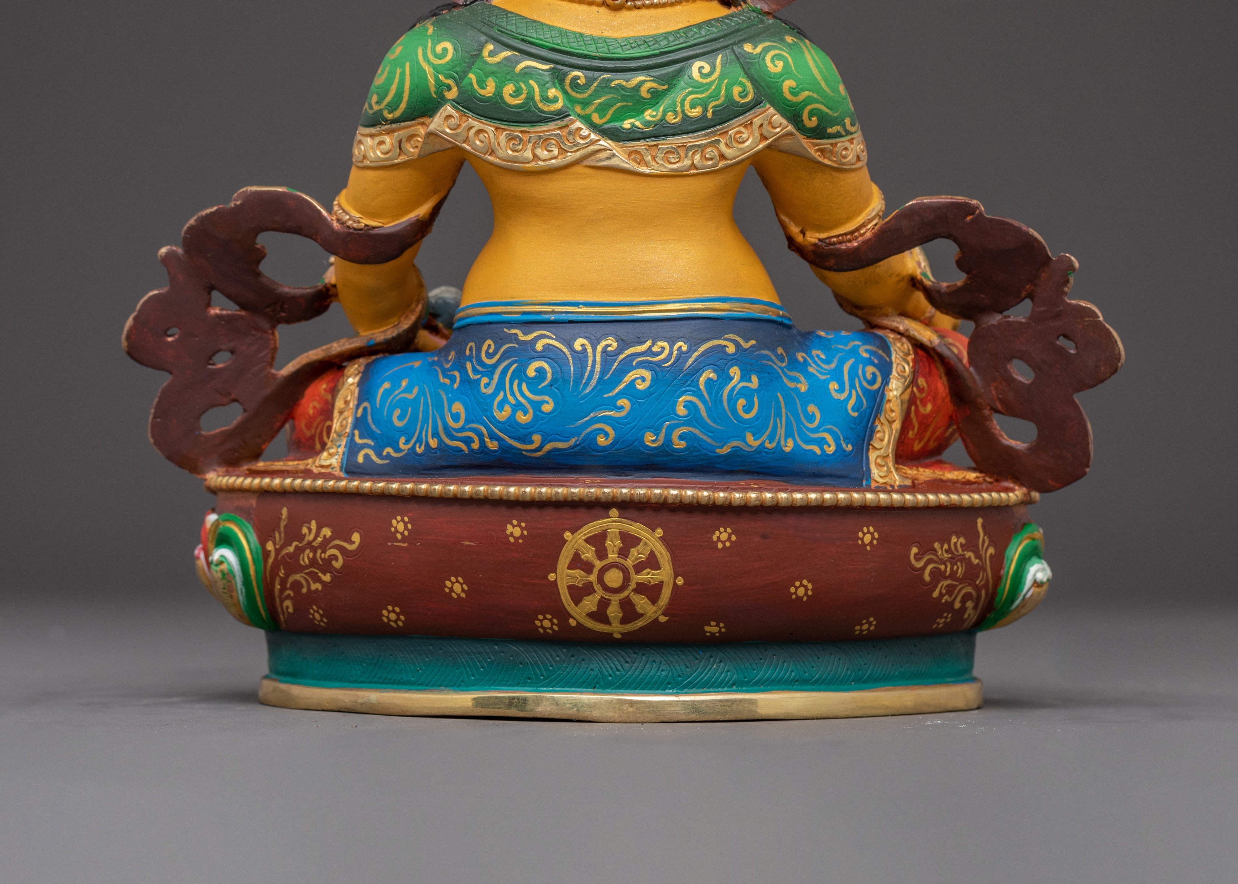Himalayan Golden Statue of Dzambhala | Wealth Deity Figurine