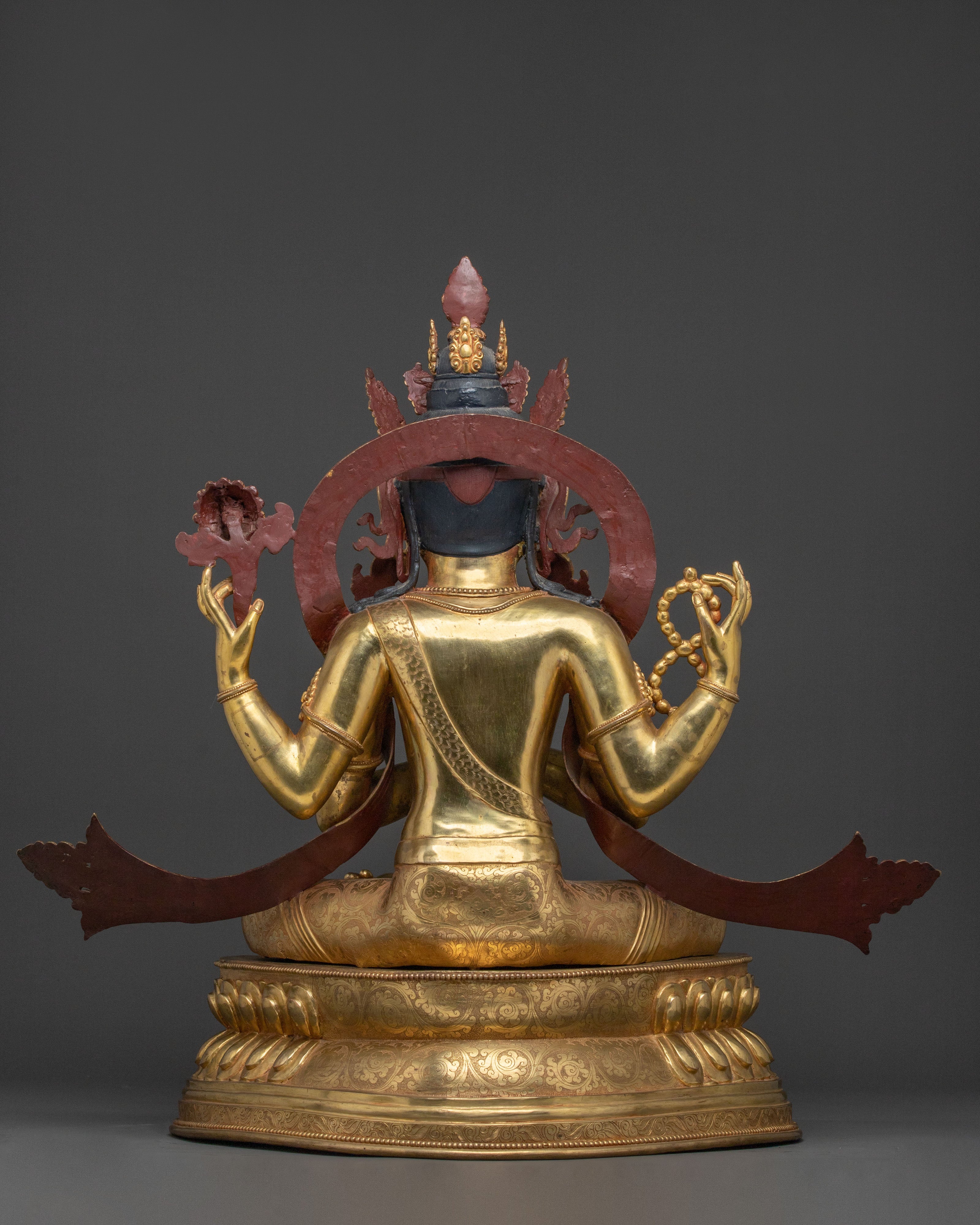 Peaceful Chenrezig Statue | Tibetan Buddhist Figurine