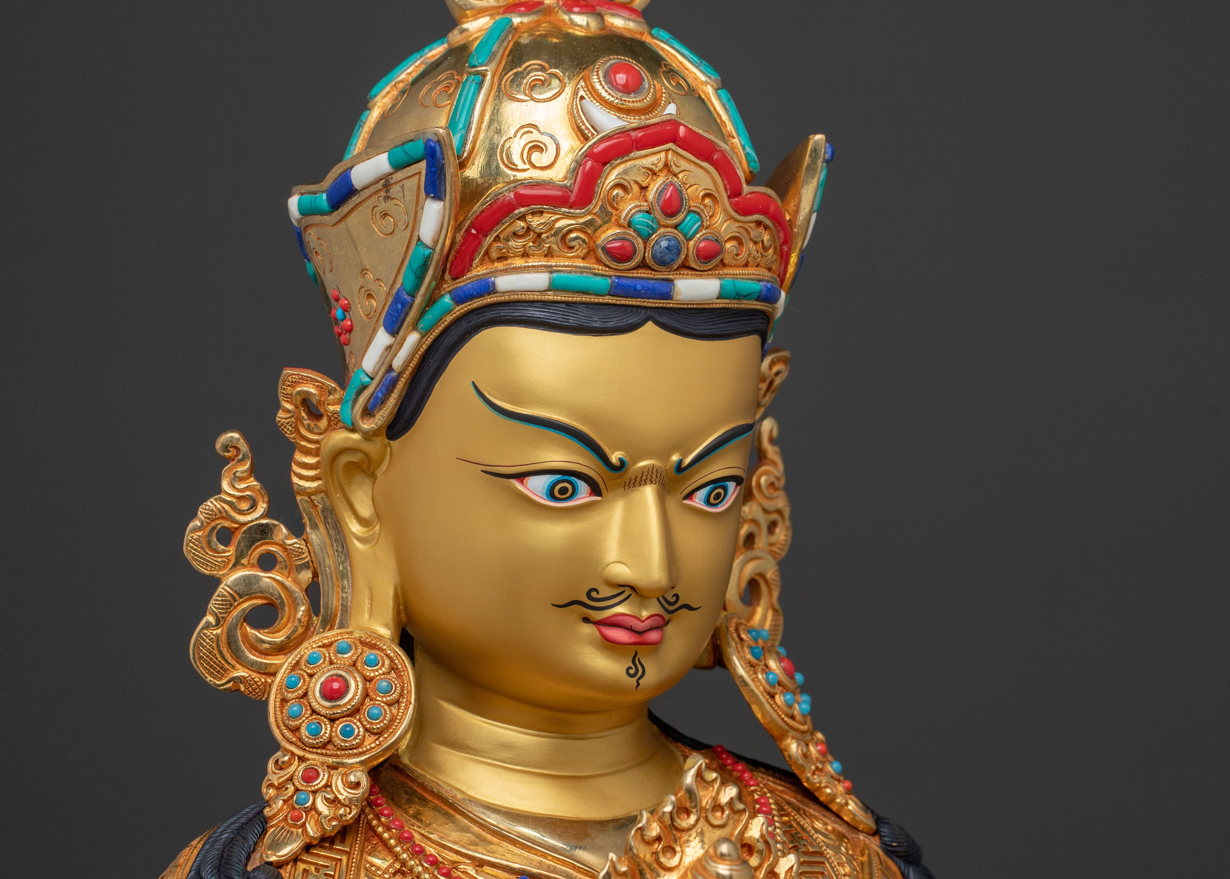 Guru Norla Statue | 24K Gold Gilded Buddhist Master