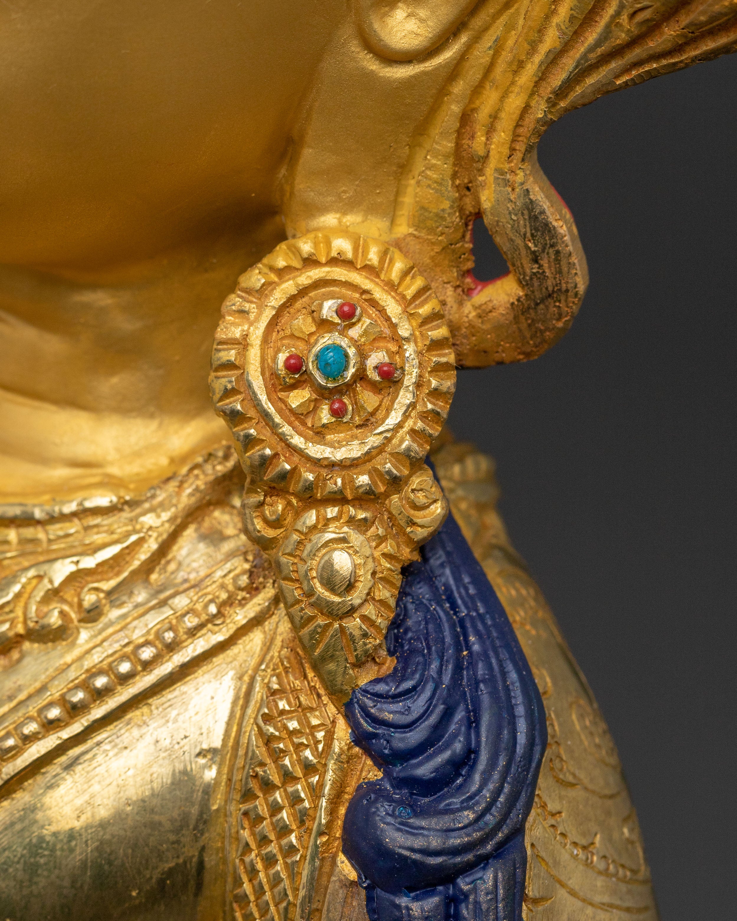 Guardian Vajrasattva Golden Statue: Handcrafted in Nepal