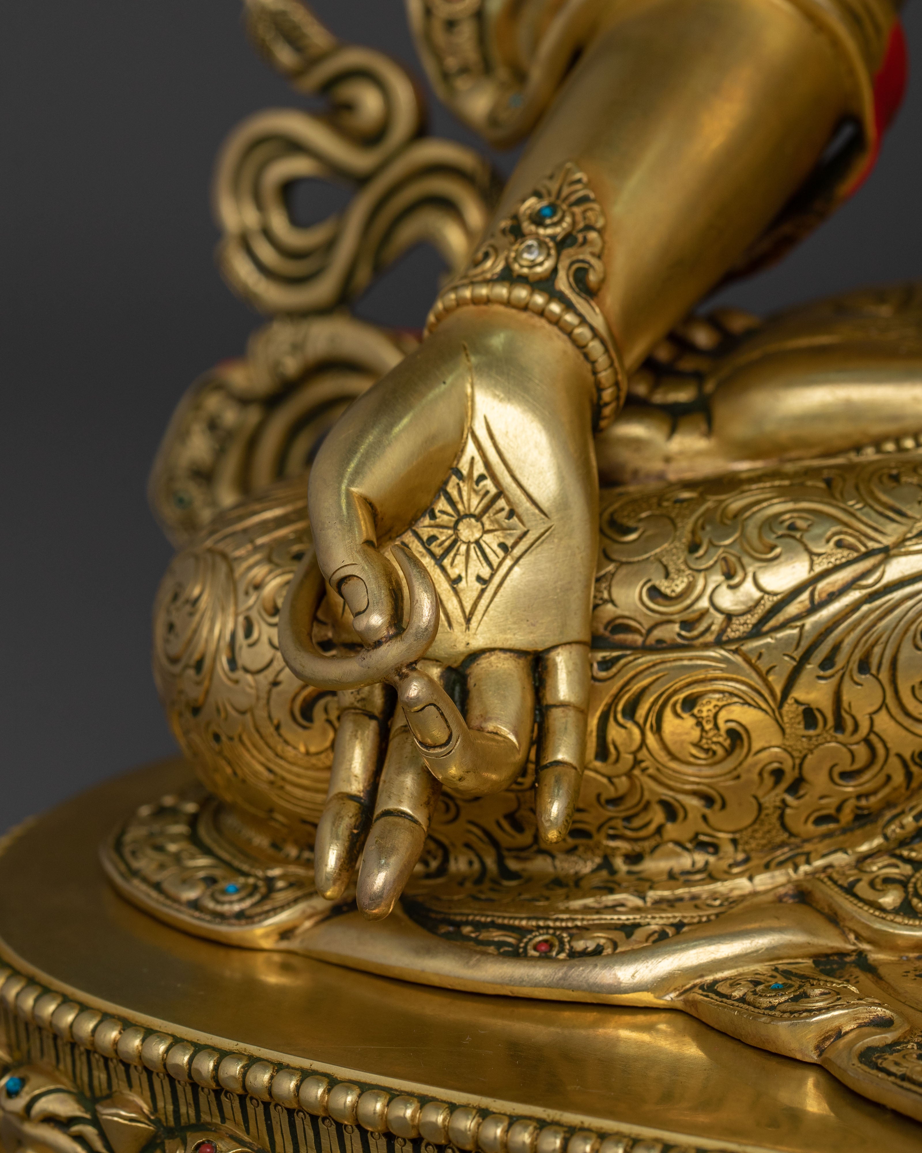 Handmade Kshitigarbha Sculpture | Himalayan Altar Decor