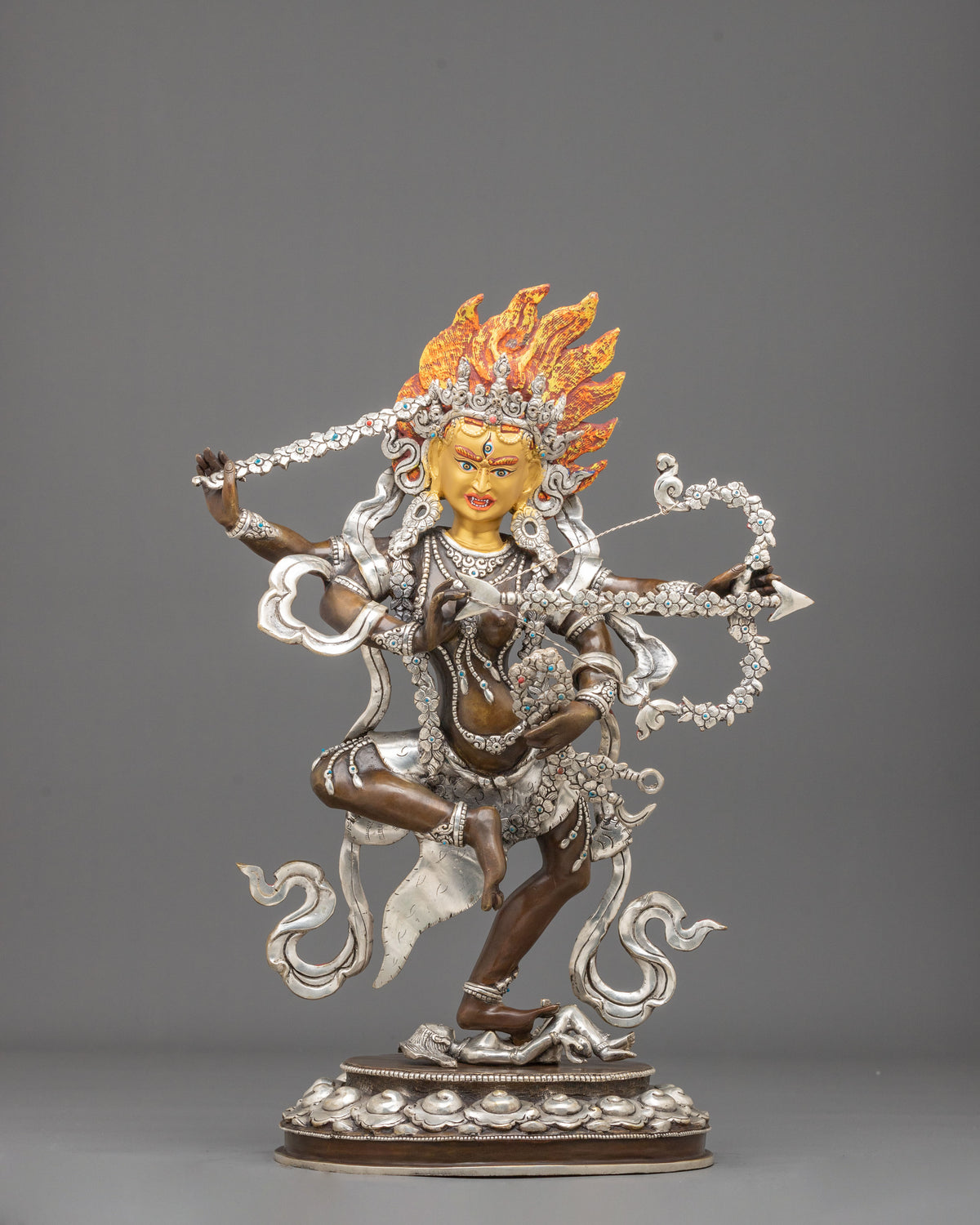 Kurukulla Oxidized Sculpture | Buddhist Copper Figurine