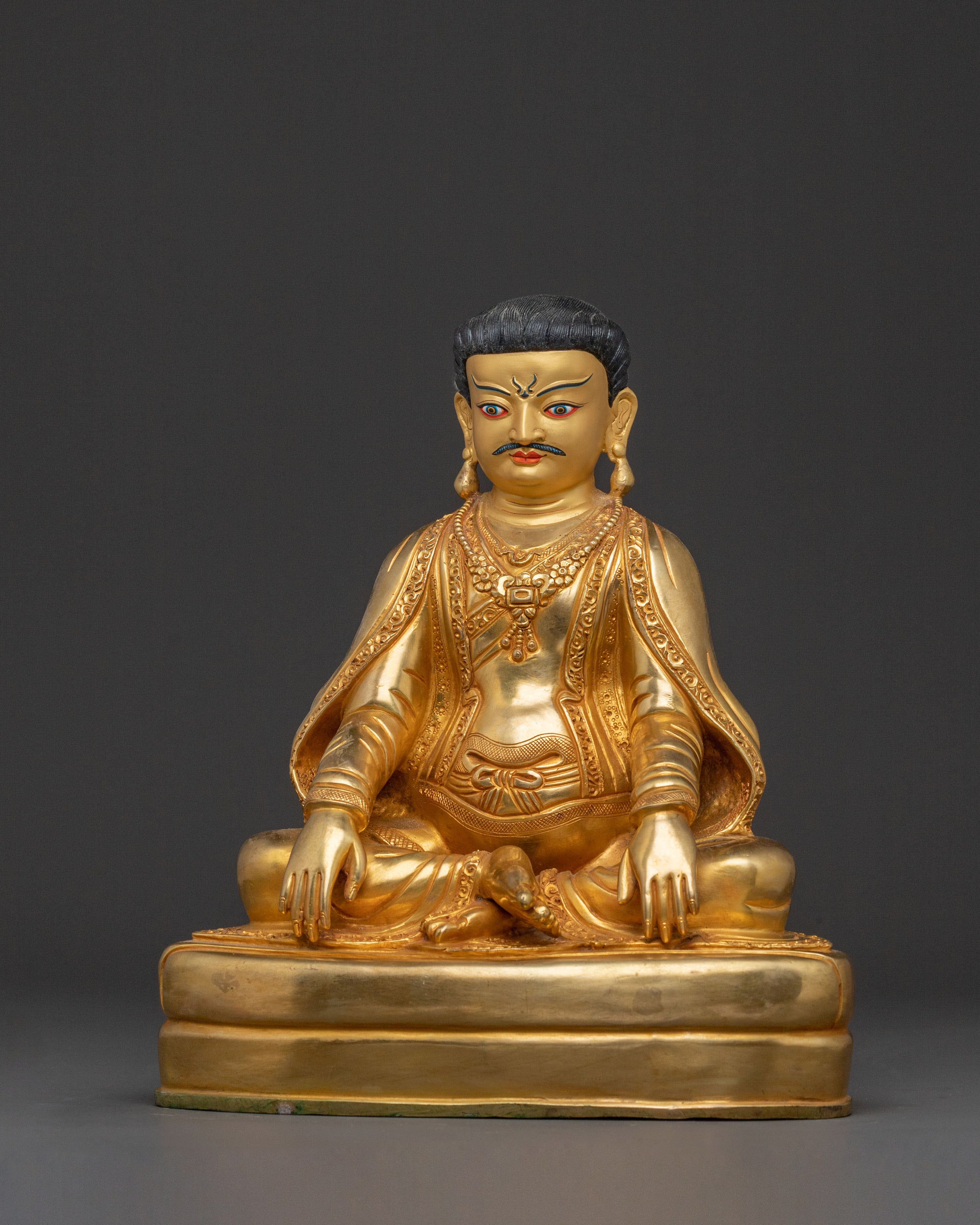 Kagyu Masters Golden Copper Statues Set