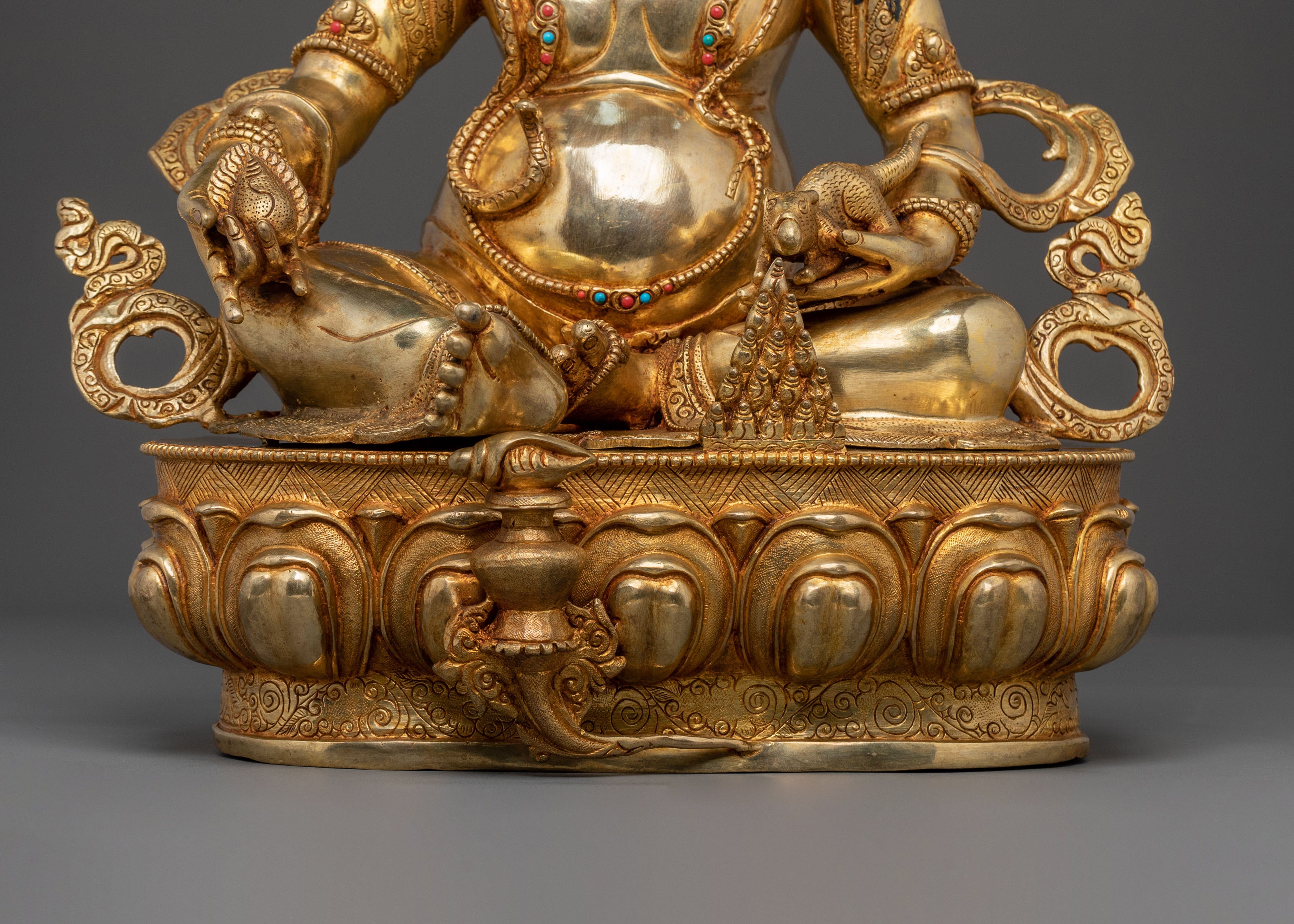 Dzambhala Statue of Sacred Wealth | Buddhist Wealth Deity Sculpture