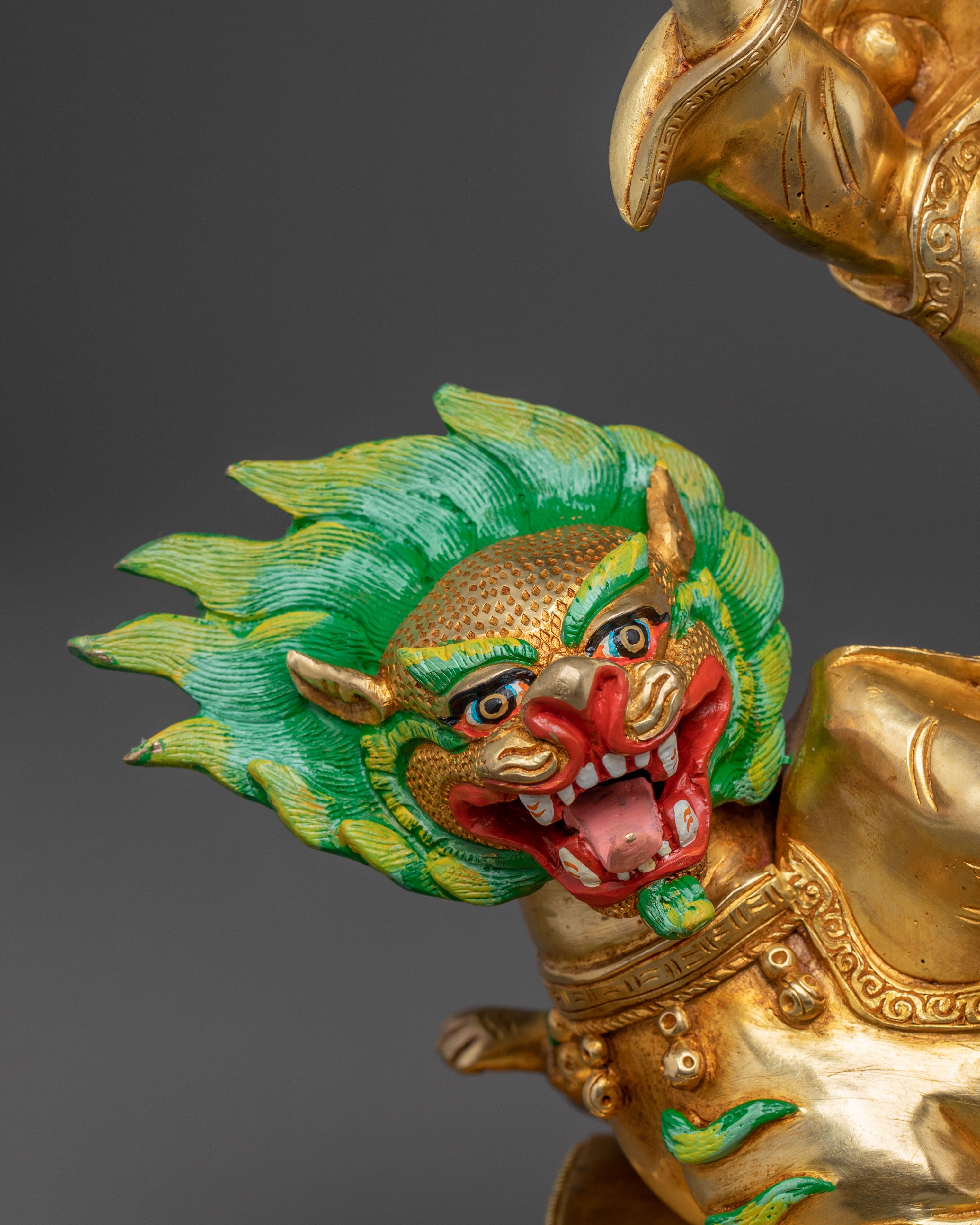 Dorje Legpa Vibrant Copper Statue