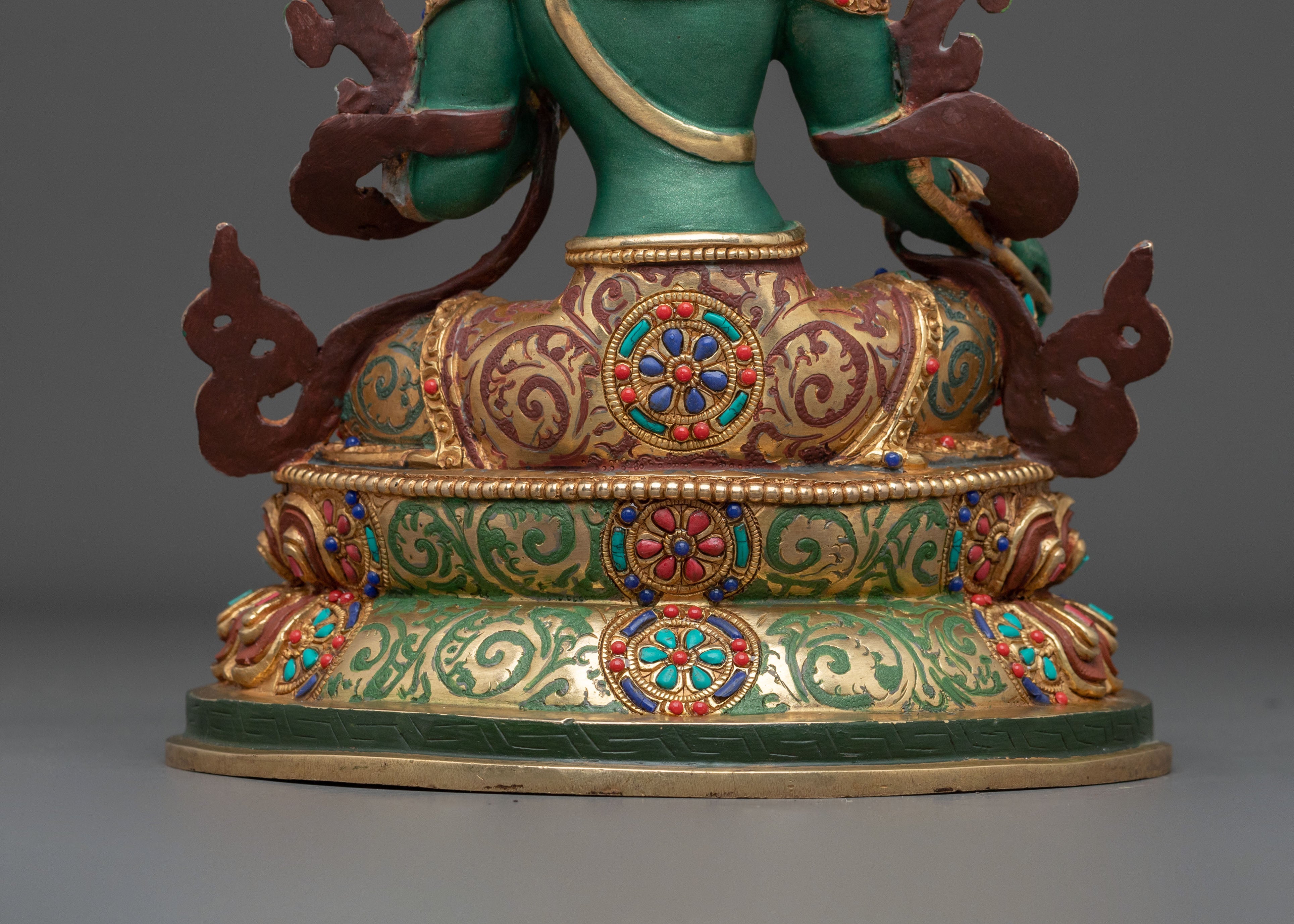 Green Tara Sculpture | Guardian Figurine for Protection