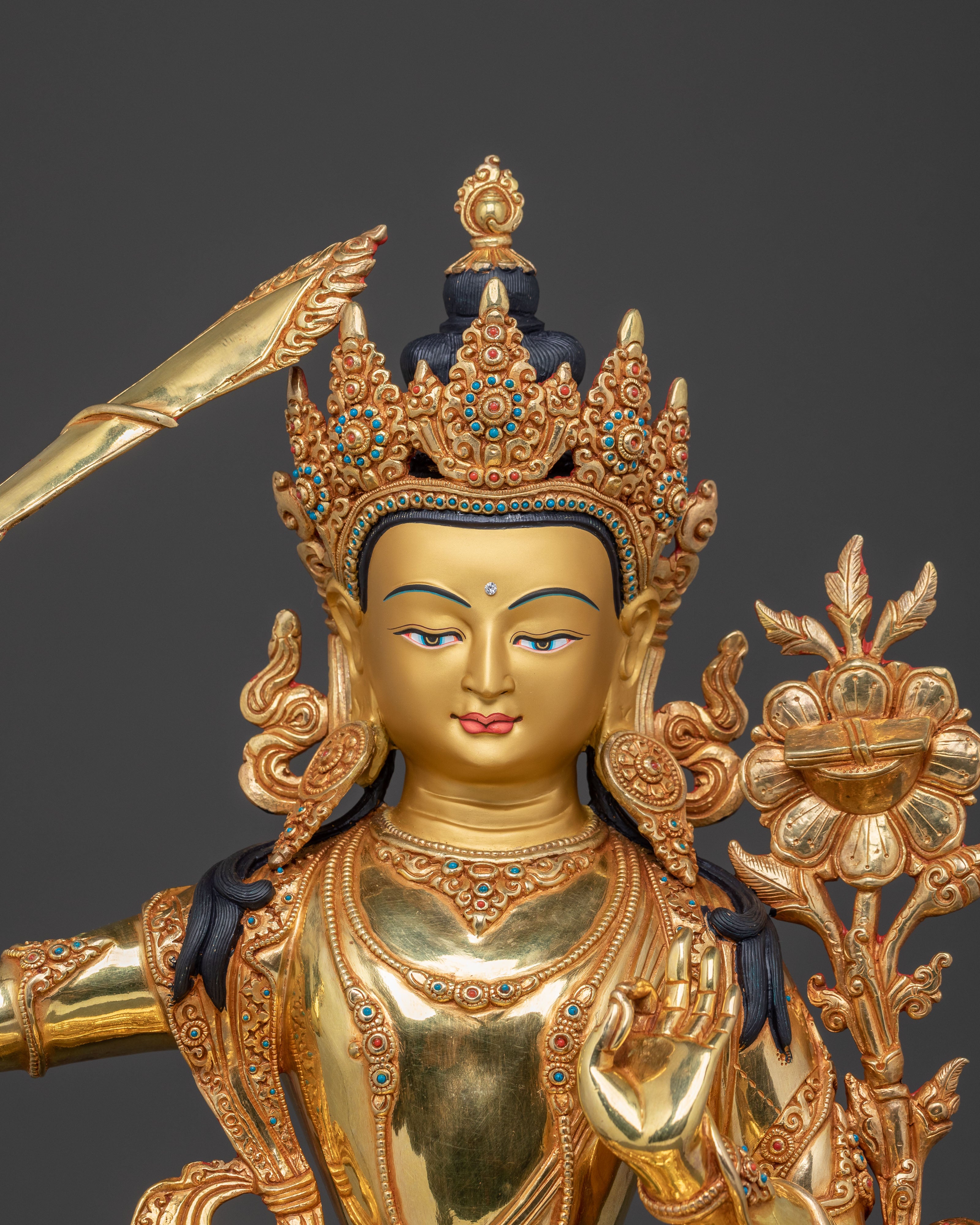 Fearless Bodhisattva Manjushri Statue