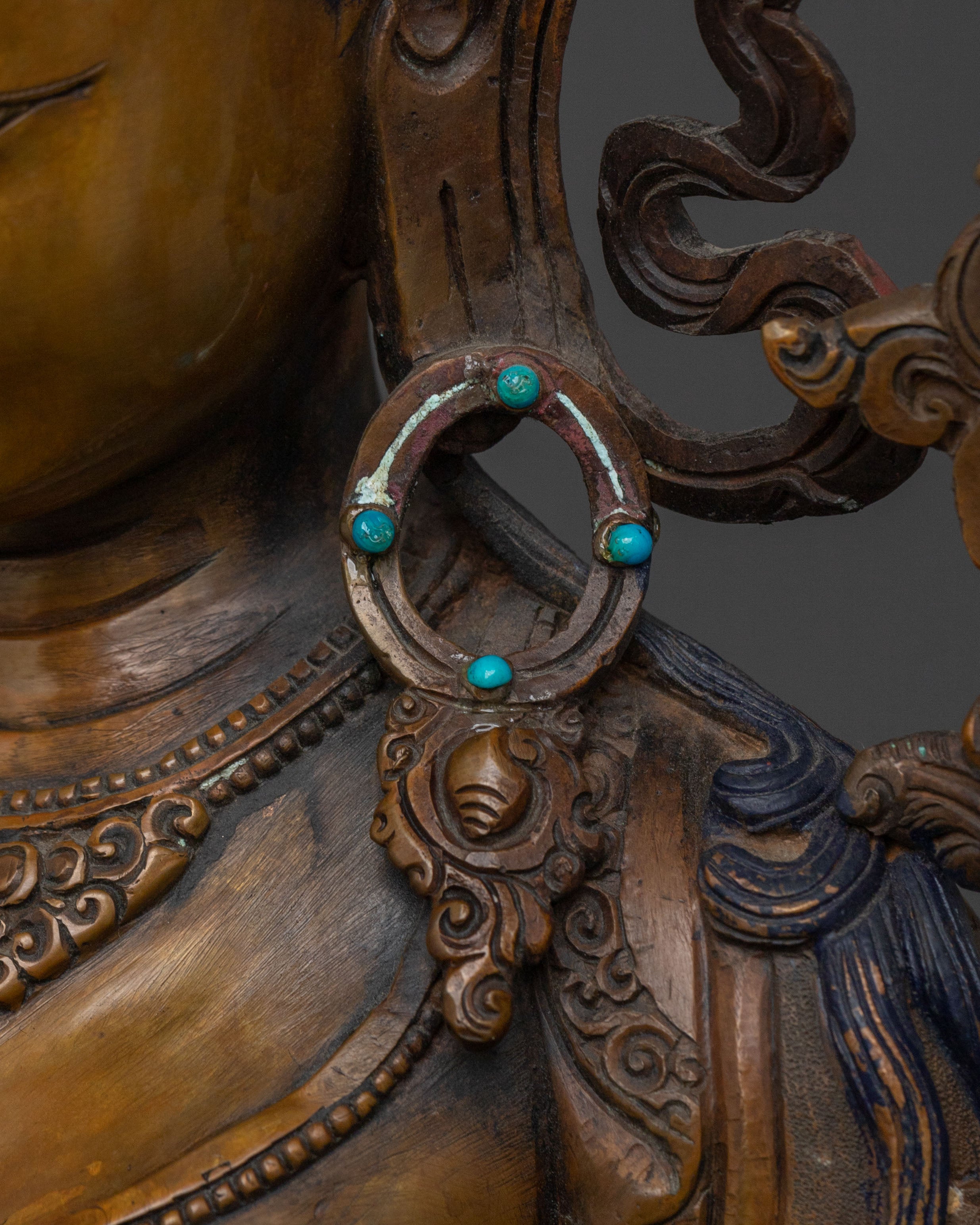 Guardian White Tara Spiritual Statue | Oxidized Copper Art