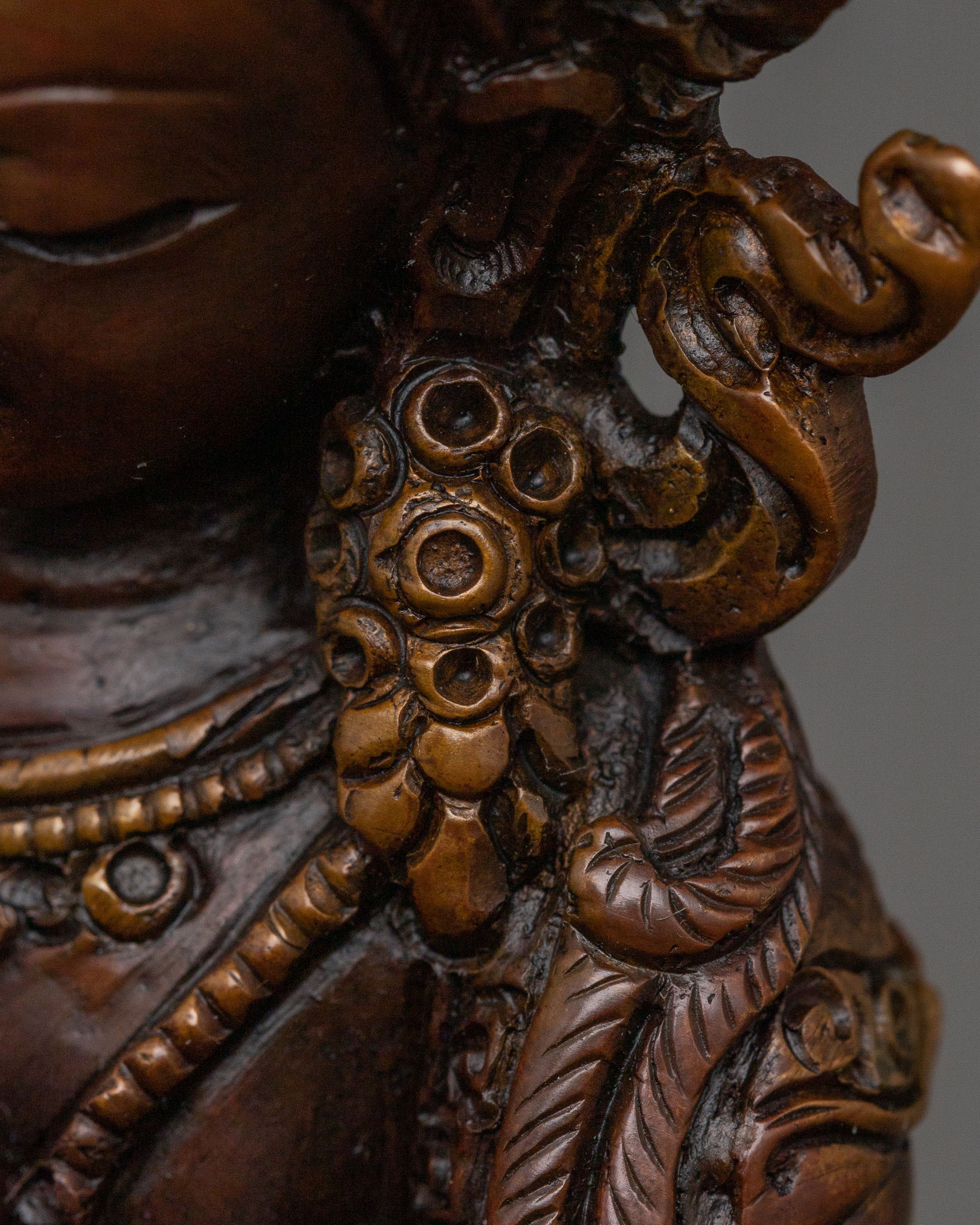 Lord of Esoteric Wisdom Vajradhara Statue - Oxidized Copper