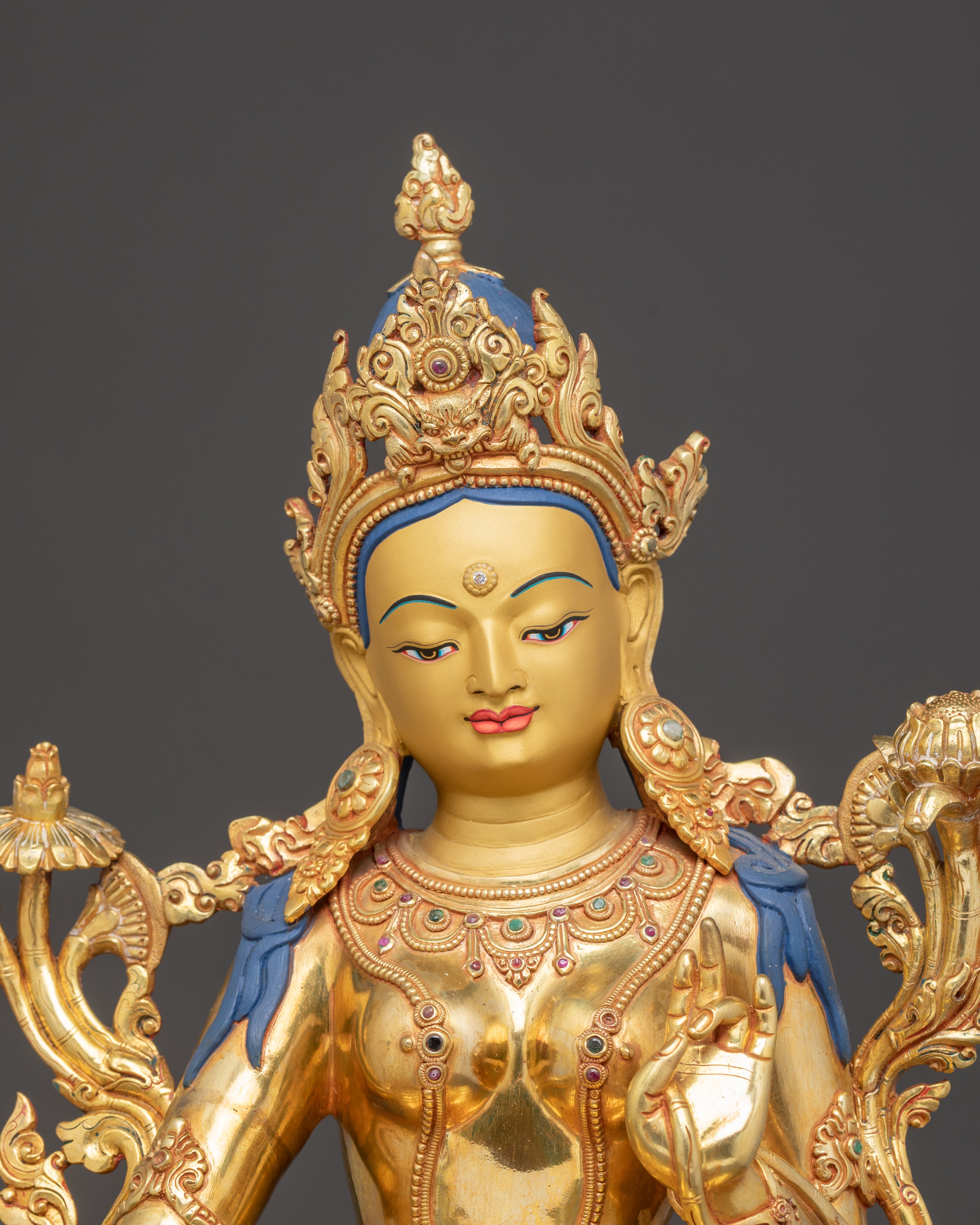 Green Tara Statue: Love and Compassion Deity | Female Bodhisattva