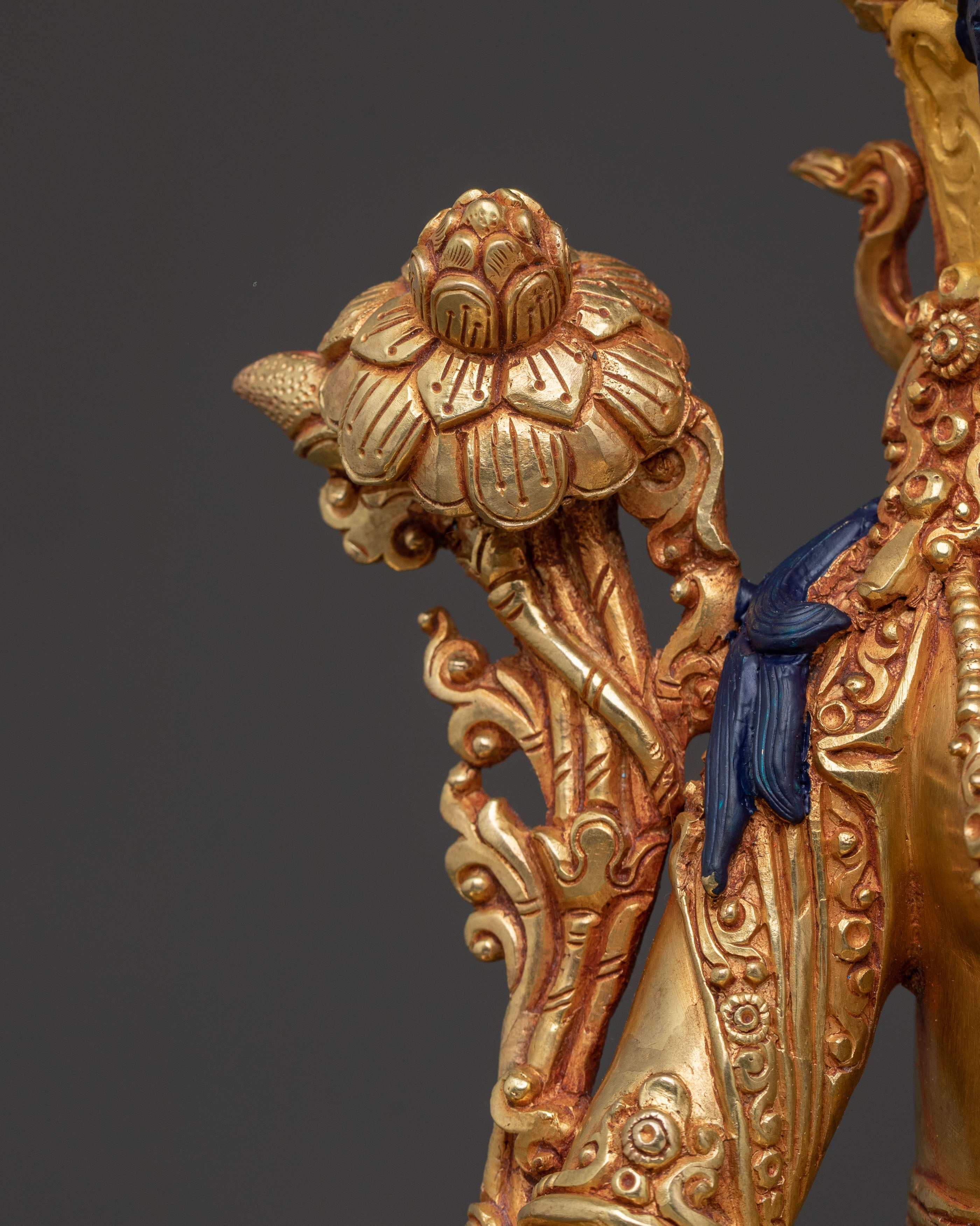 White Tara Longevity Statue – Handcrafted Gilded Copper