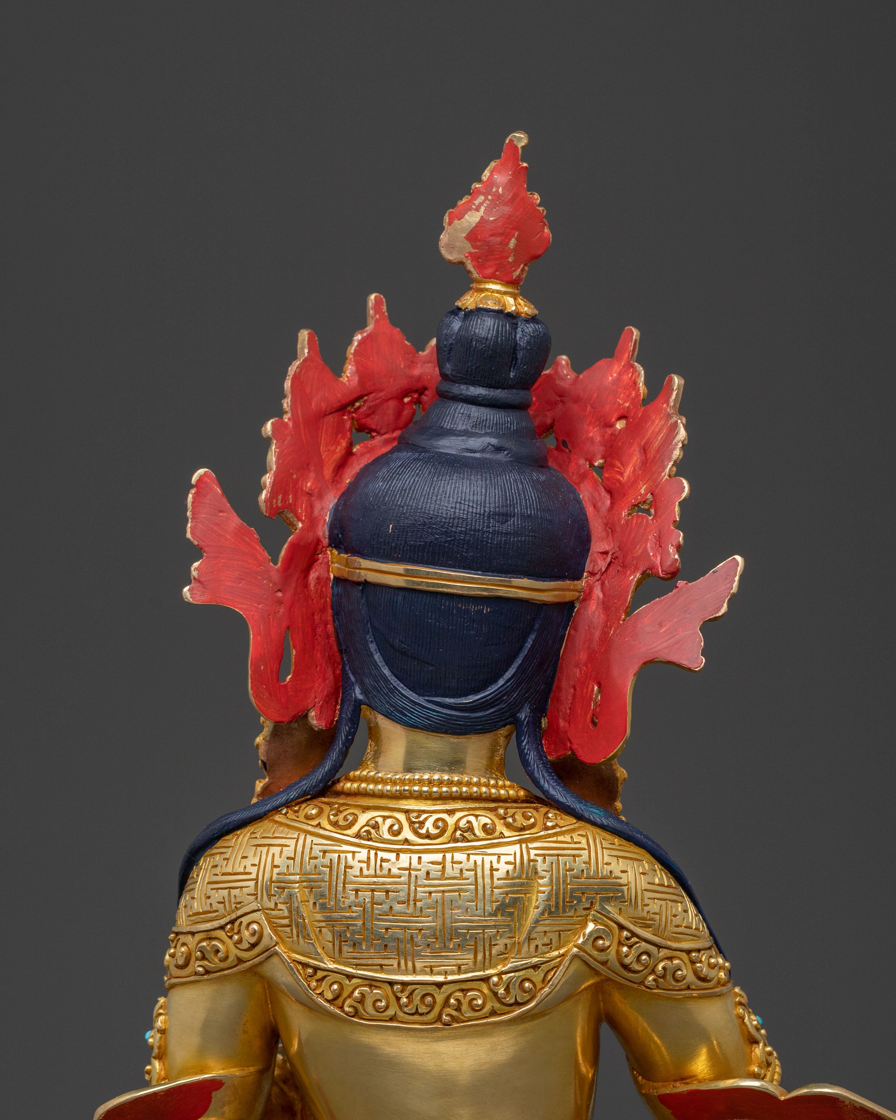 Dukar White Umbrella Protector Statue: Made in Nepal