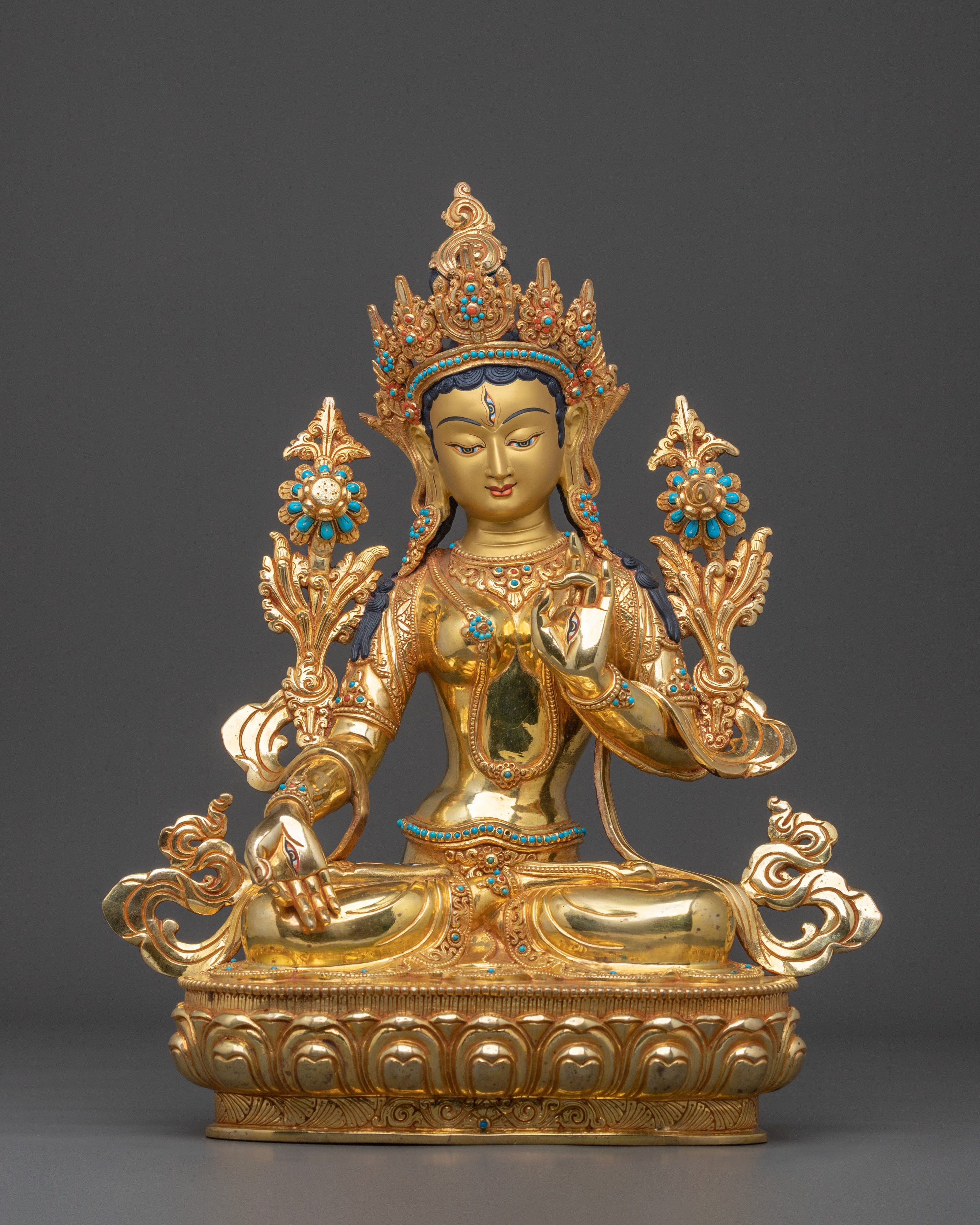 White Tara Copper Statue