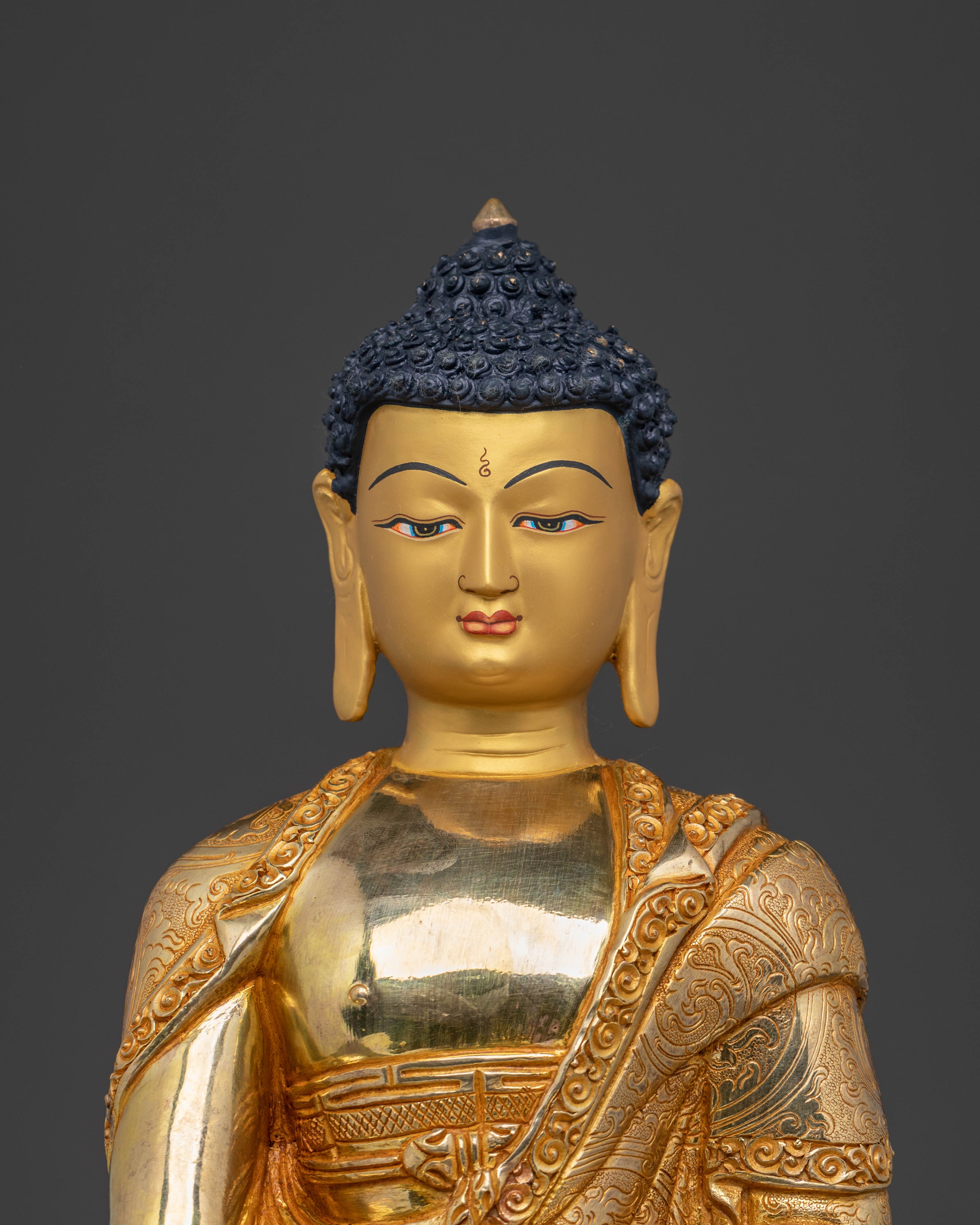 Himalayan Buddha Shakyamuni Golden Statue – Serene Radiance