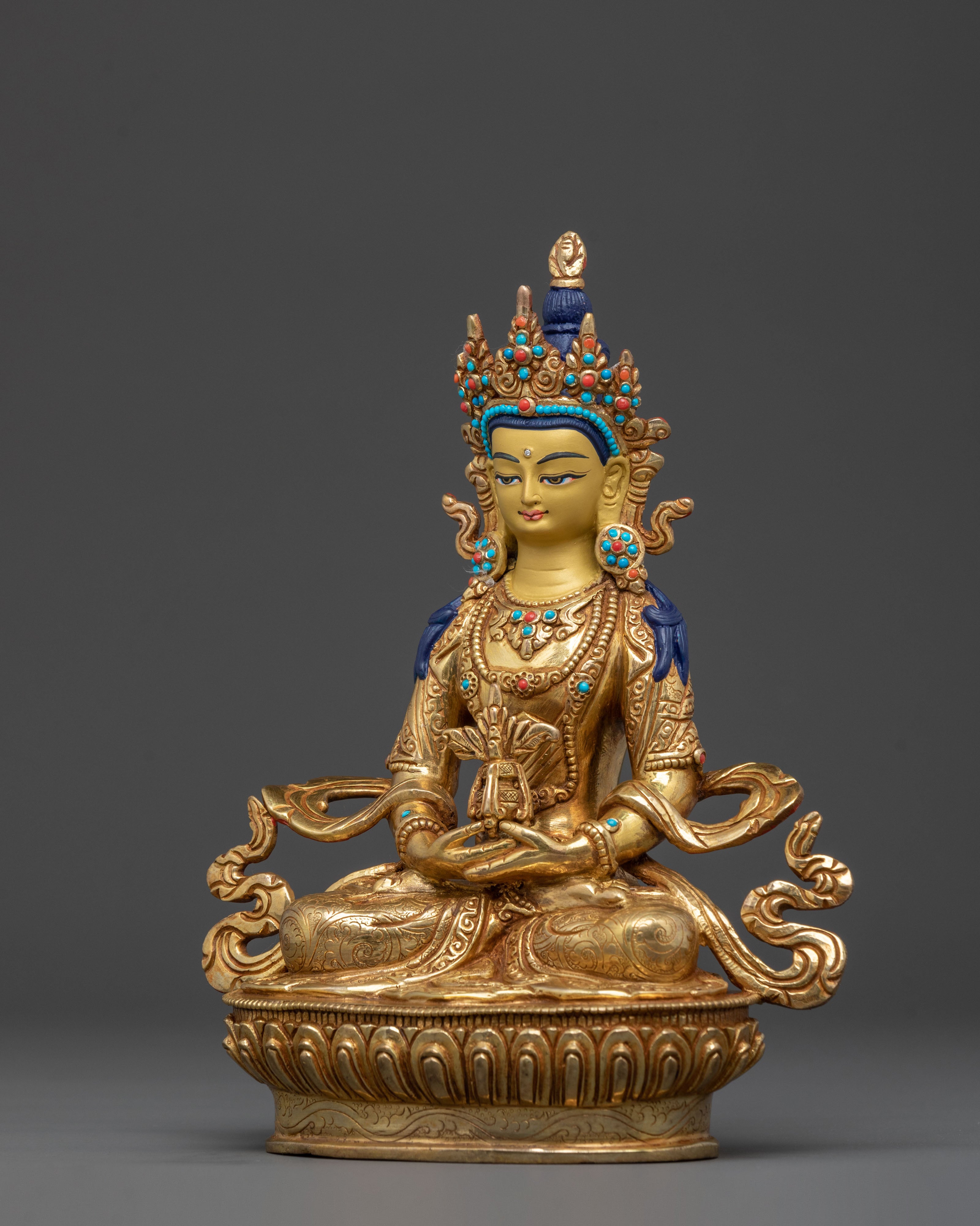 Handcrafted Amitayus Statue: Buddhist Home Decor
