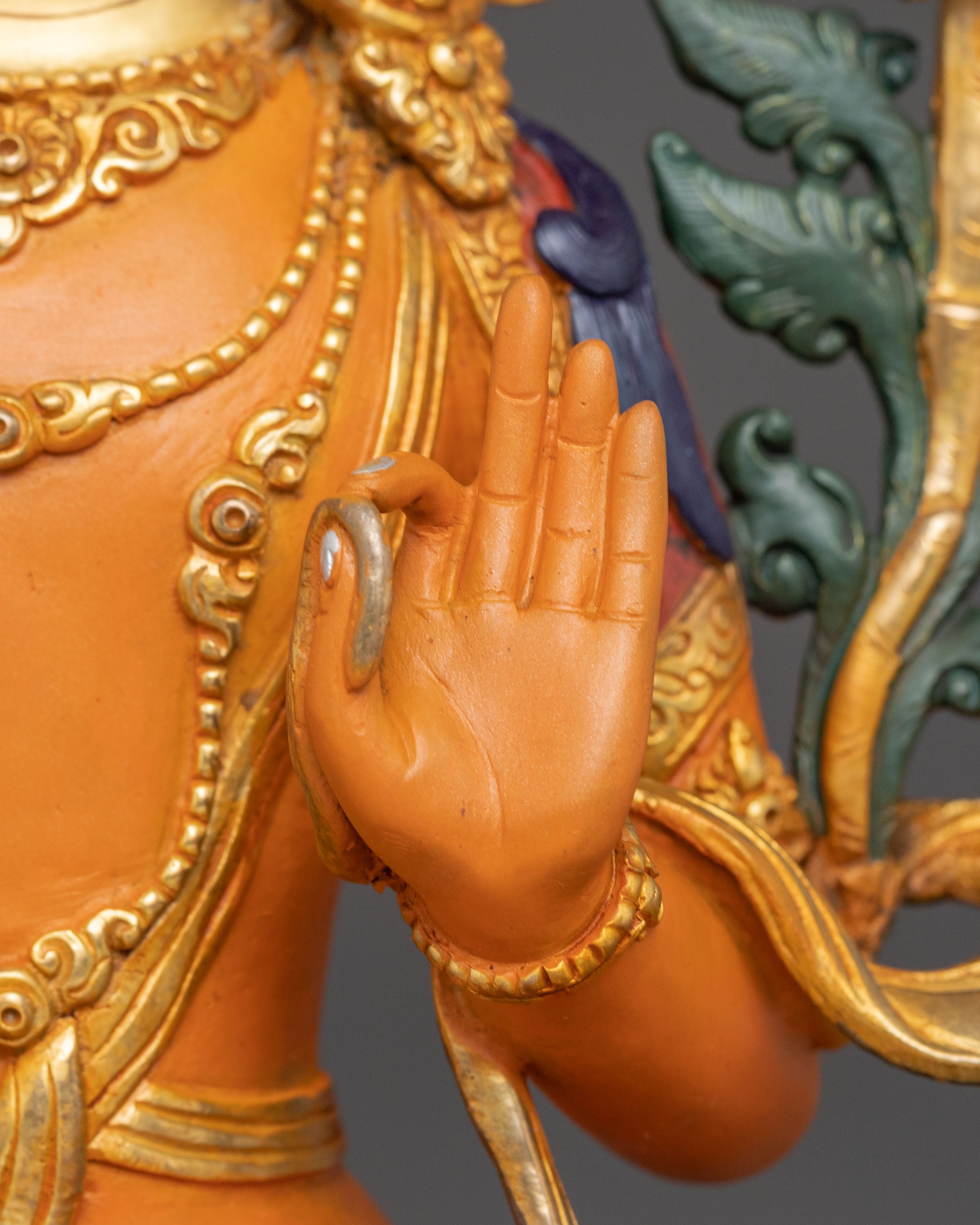 Manjushri Golden Statue of Power and Wisdom | Meditation Deity