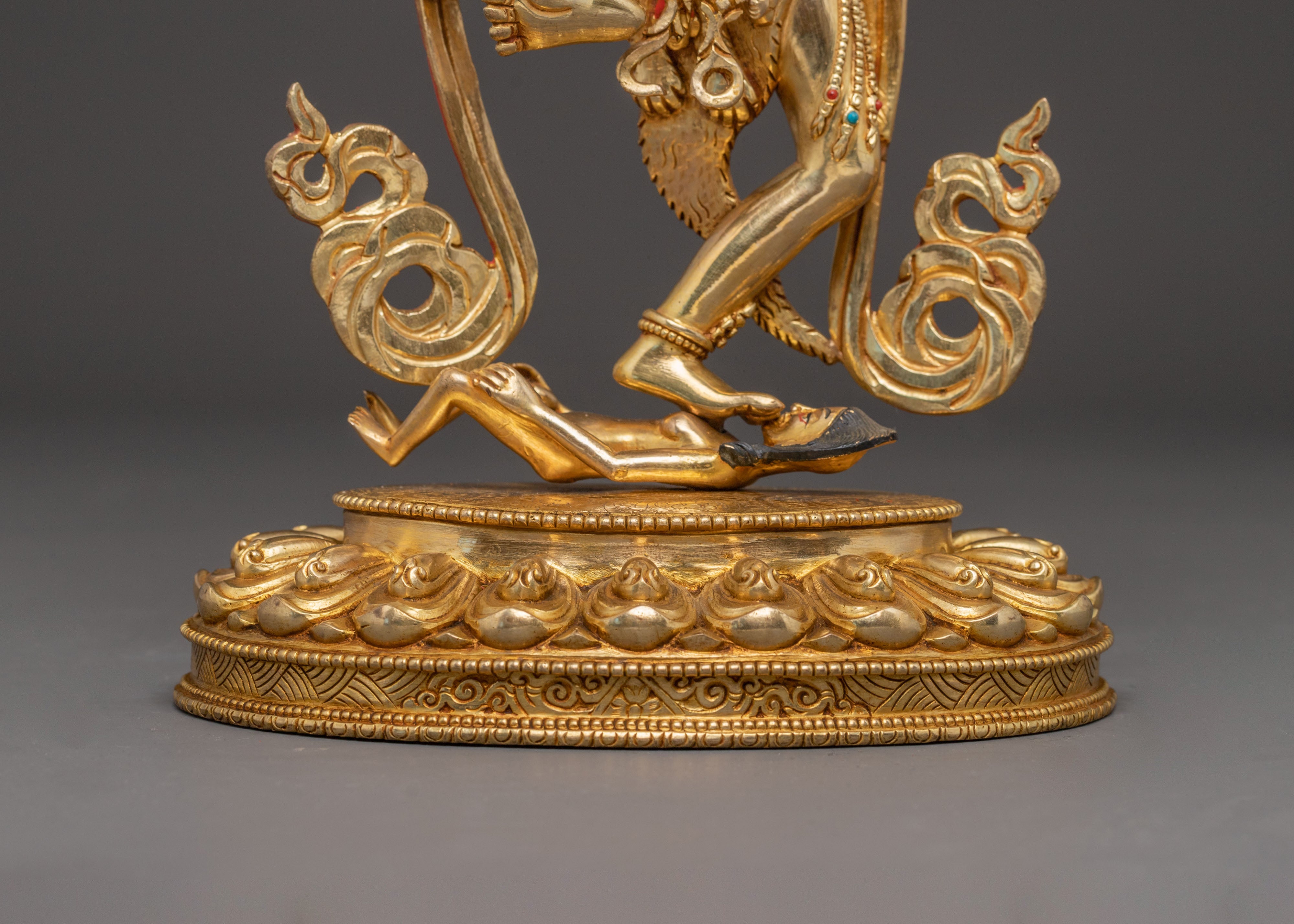 Golden Kurukulla Handmade Statue | Tibetan Buddhist Figurine