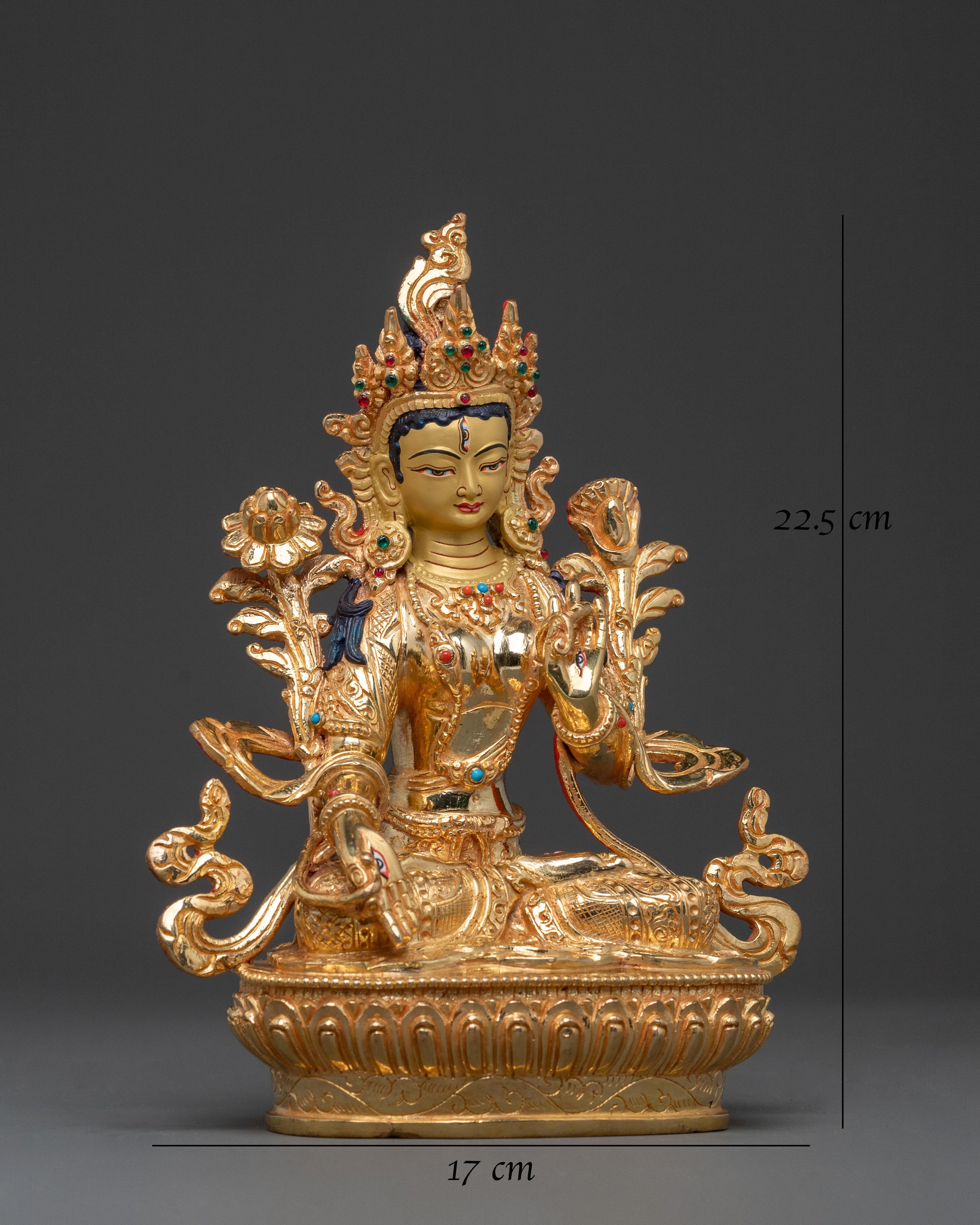 Healing Goddess: White Tara Handcrafted Statue