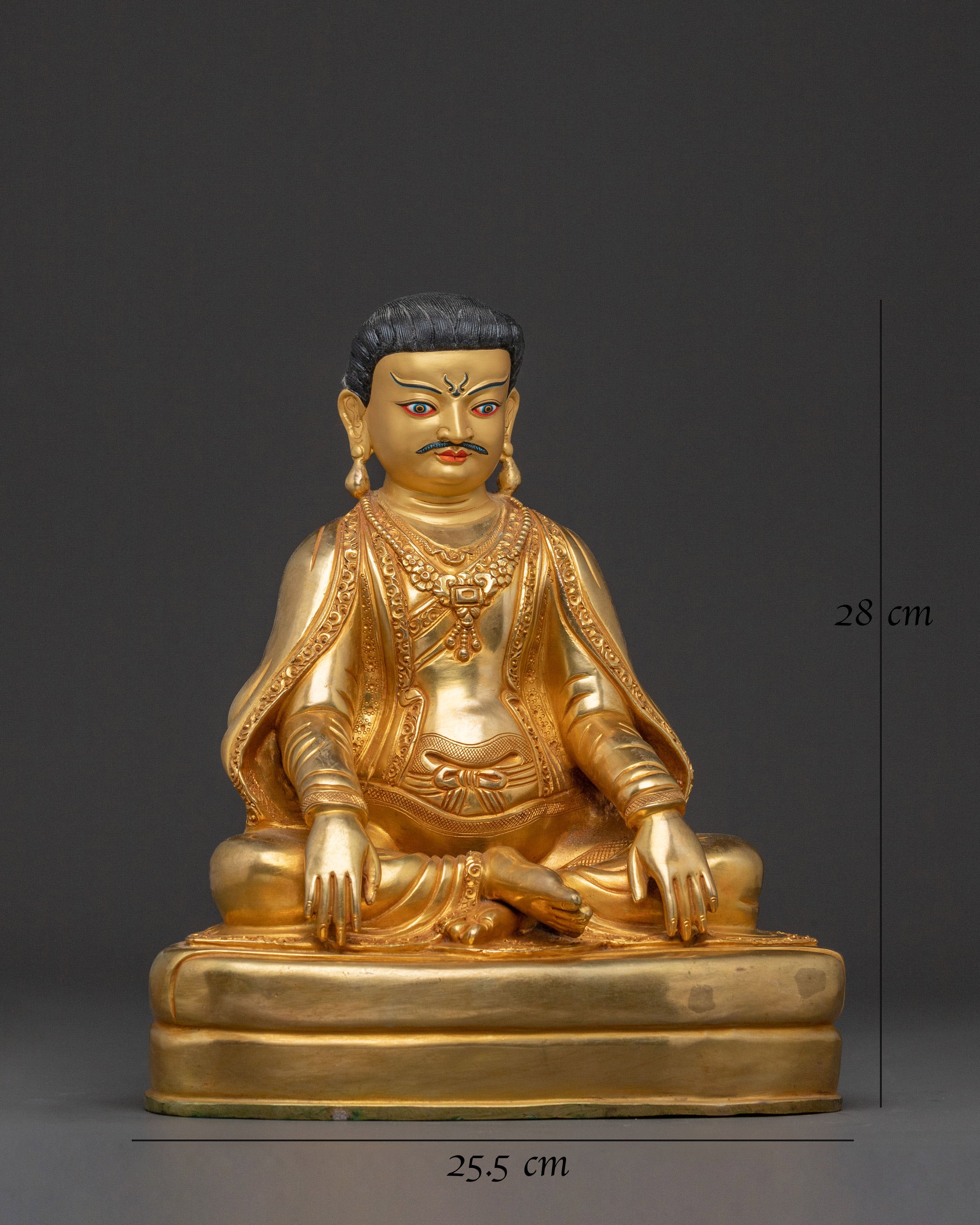 Kagyu Masters Golden Copper Statues Set