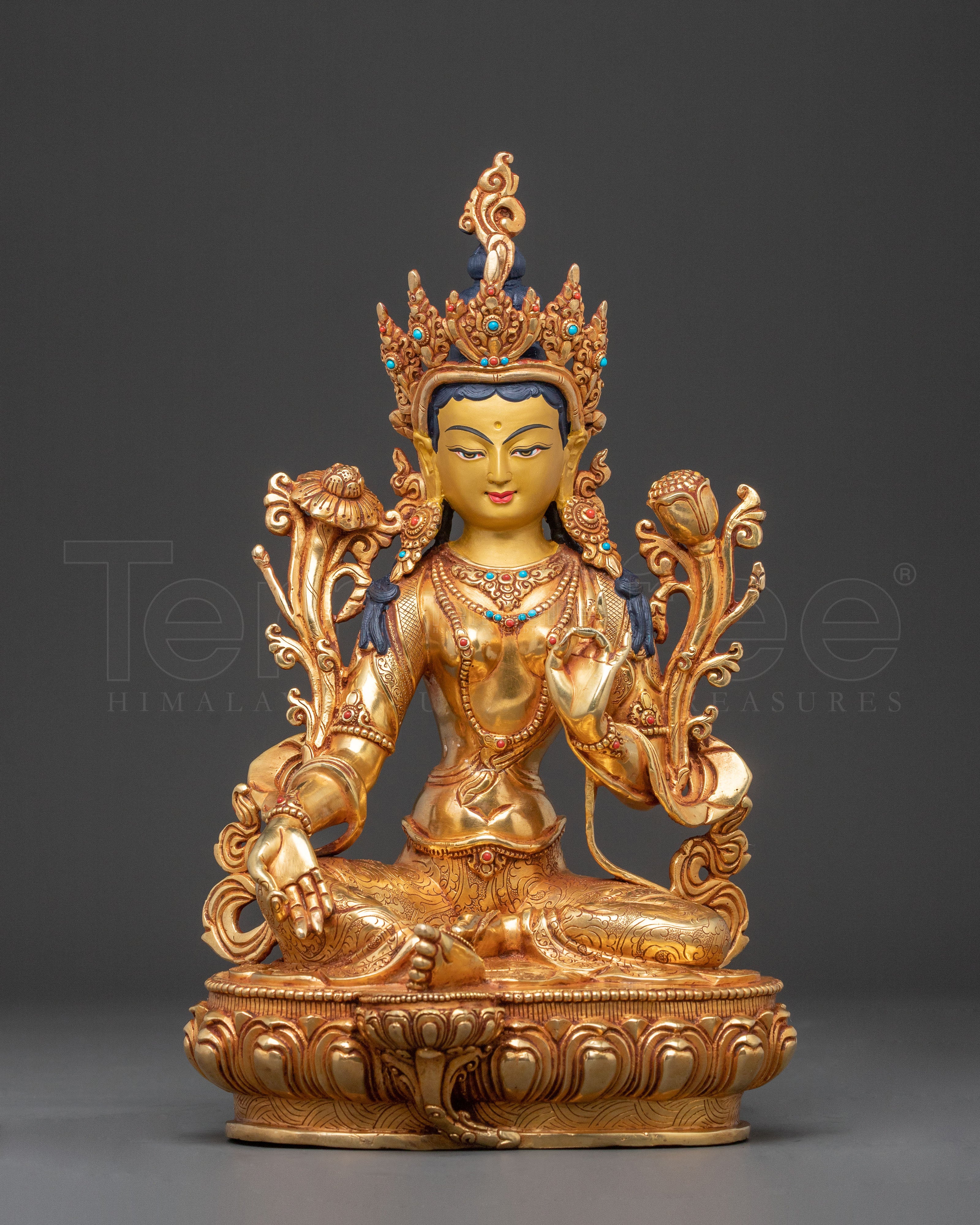 Green Tara Healing Handcrafted Statue | Goddess of Compassion