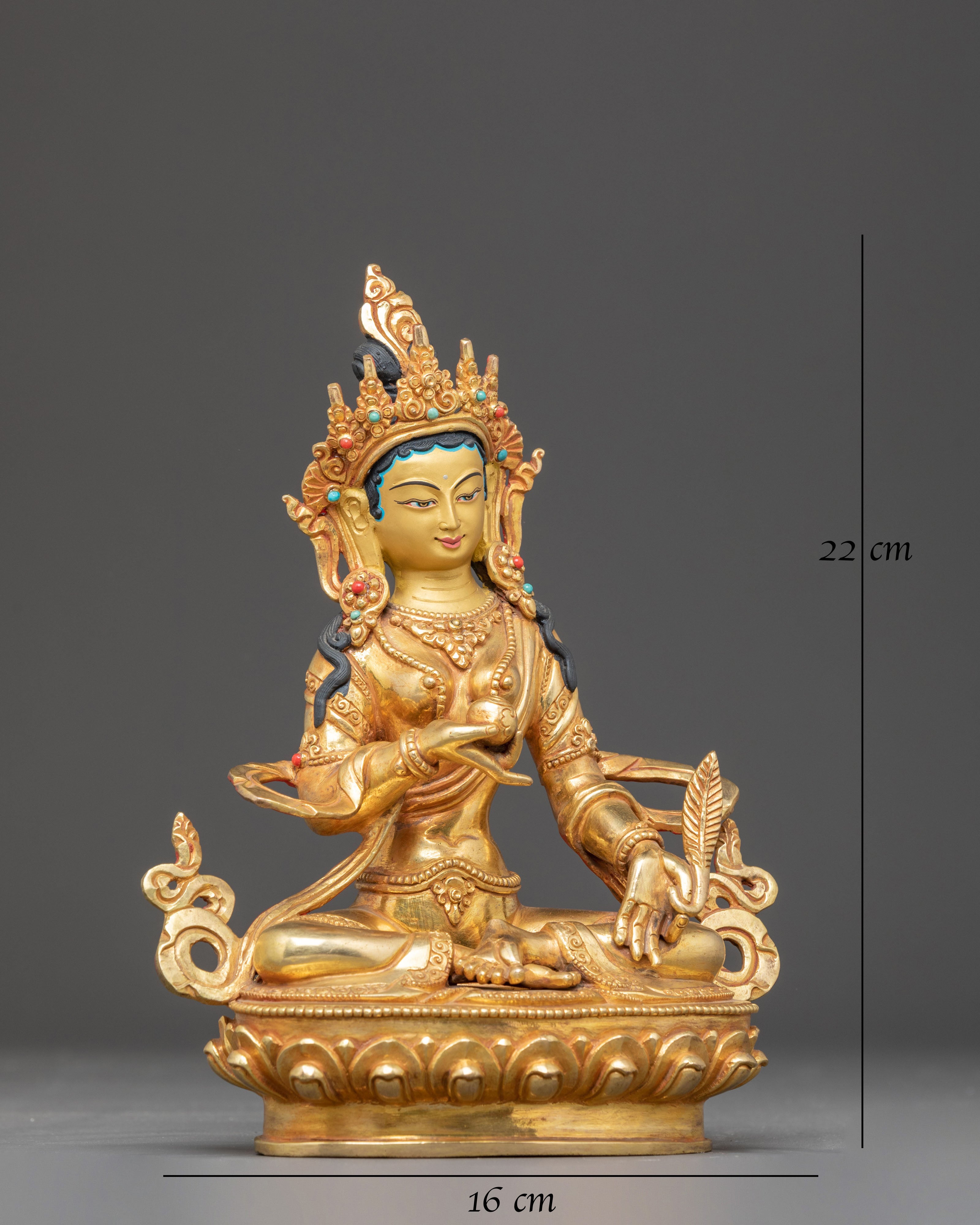 Handcrafted Ksitigarbha Golden Statue