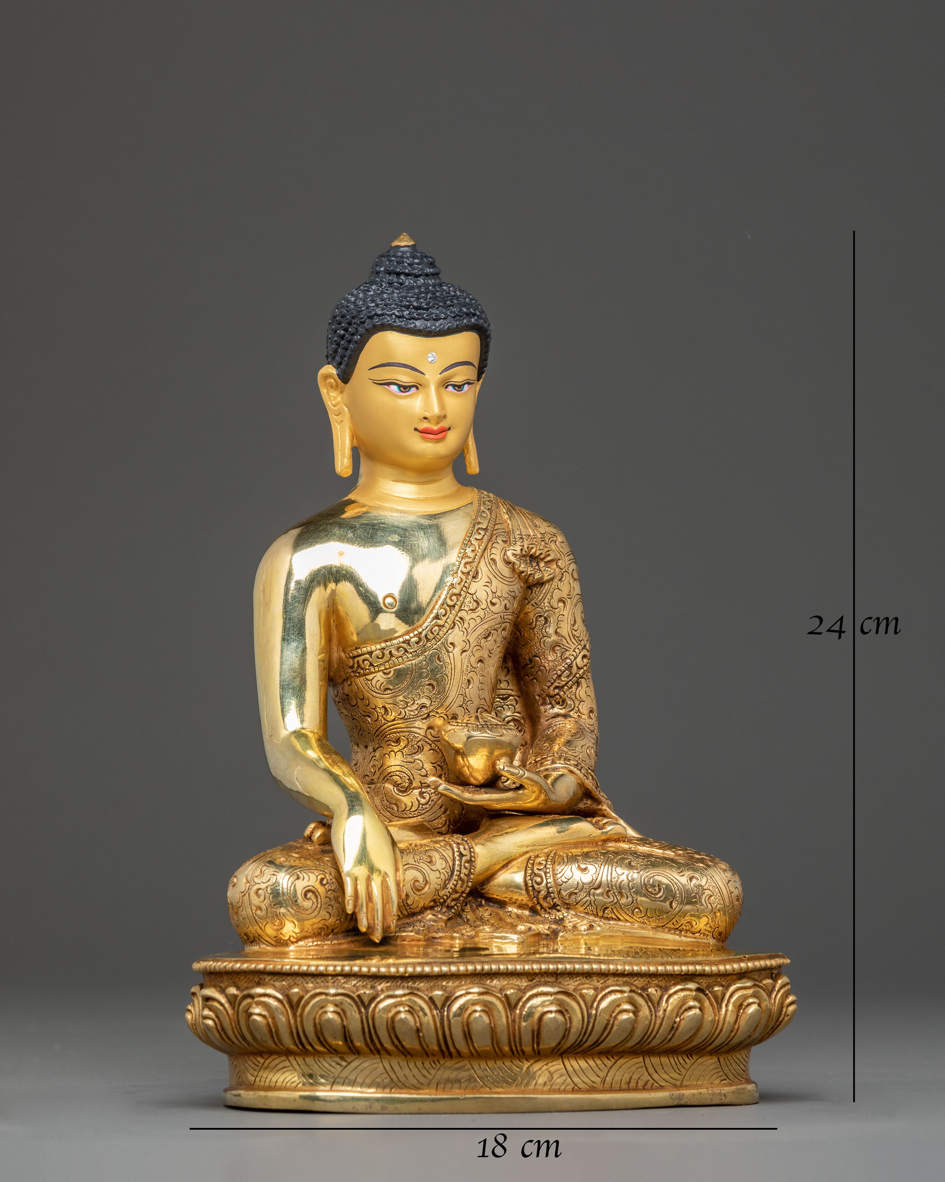 Handmade Gautama Buddha Golden Statue
