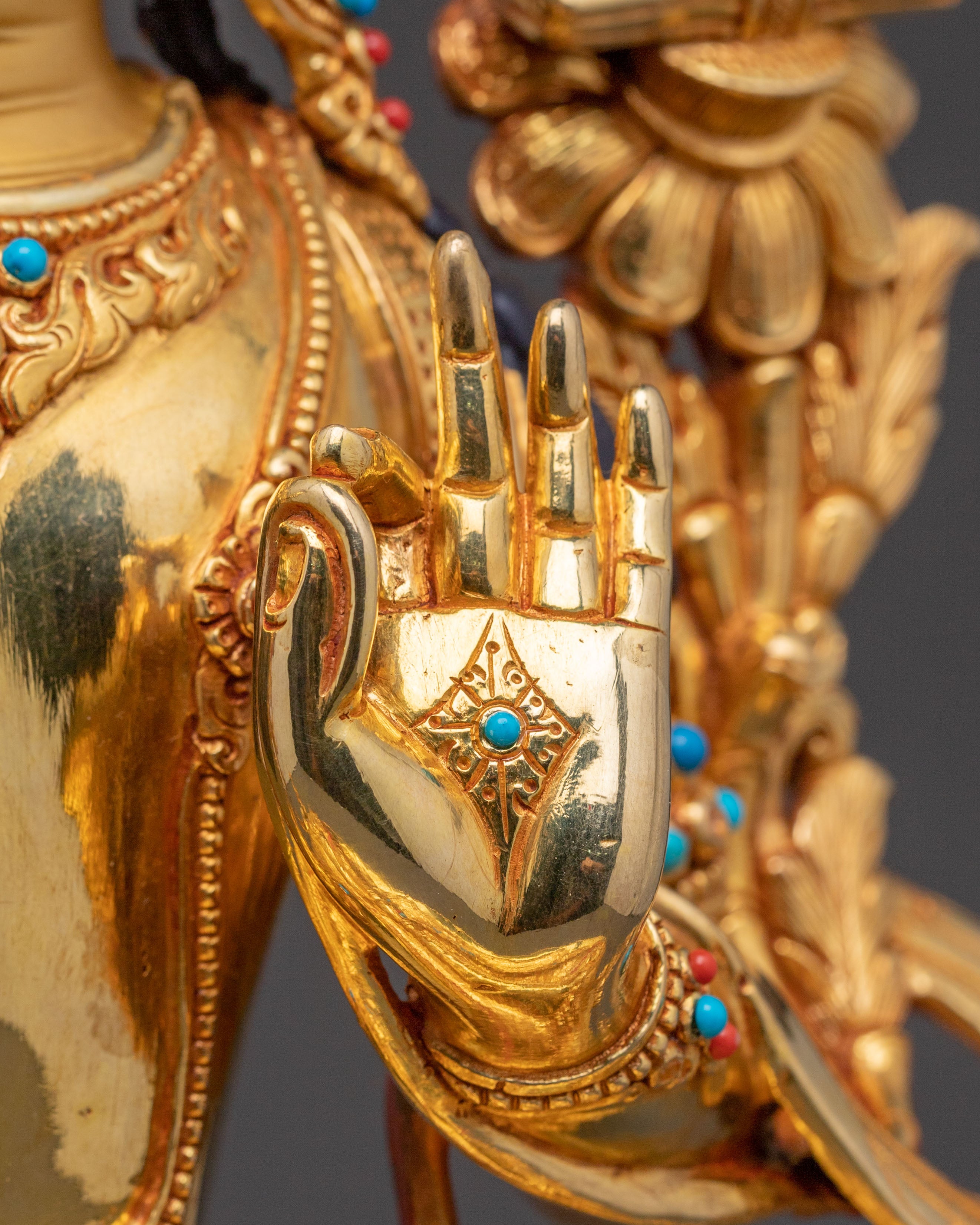 Manjushri Wisdom Icon Statue| Handcrafted Copper Wisdom Deity