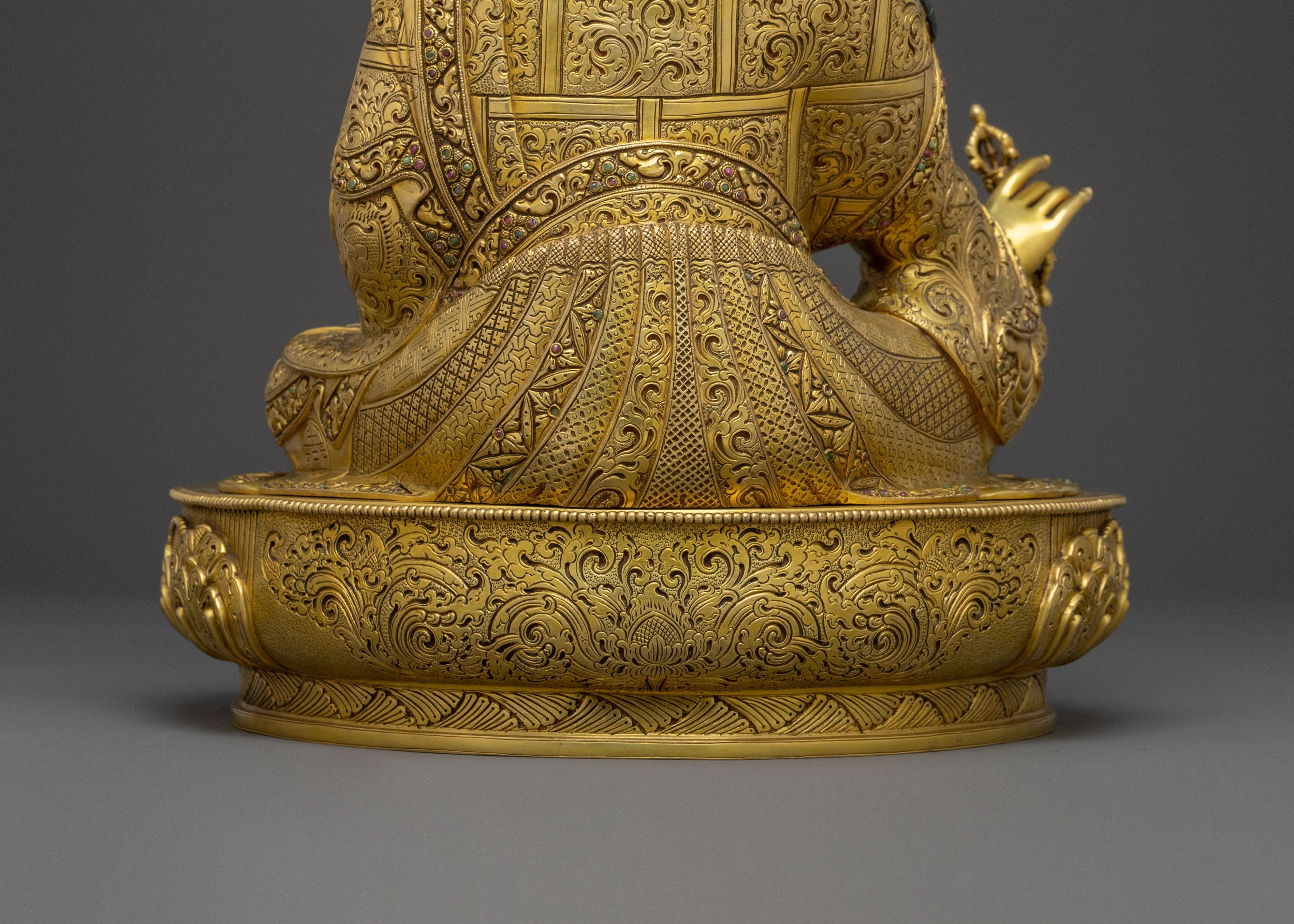 Guru Rinpoche Statue | 24K Gold Gilded Buddhist Master