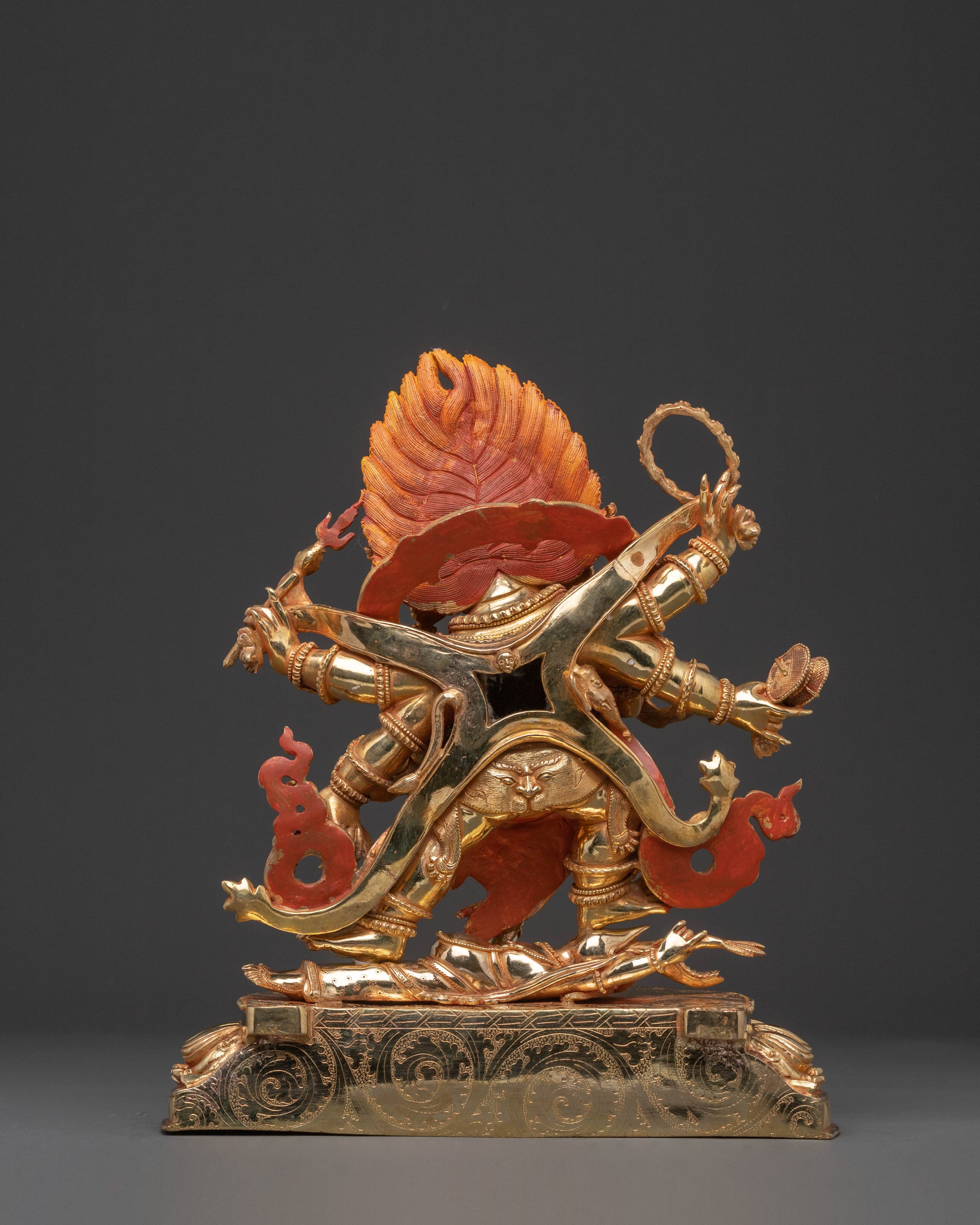 Six Armed Mahakala Guardian Statue | Protector Deity of Fearlessness