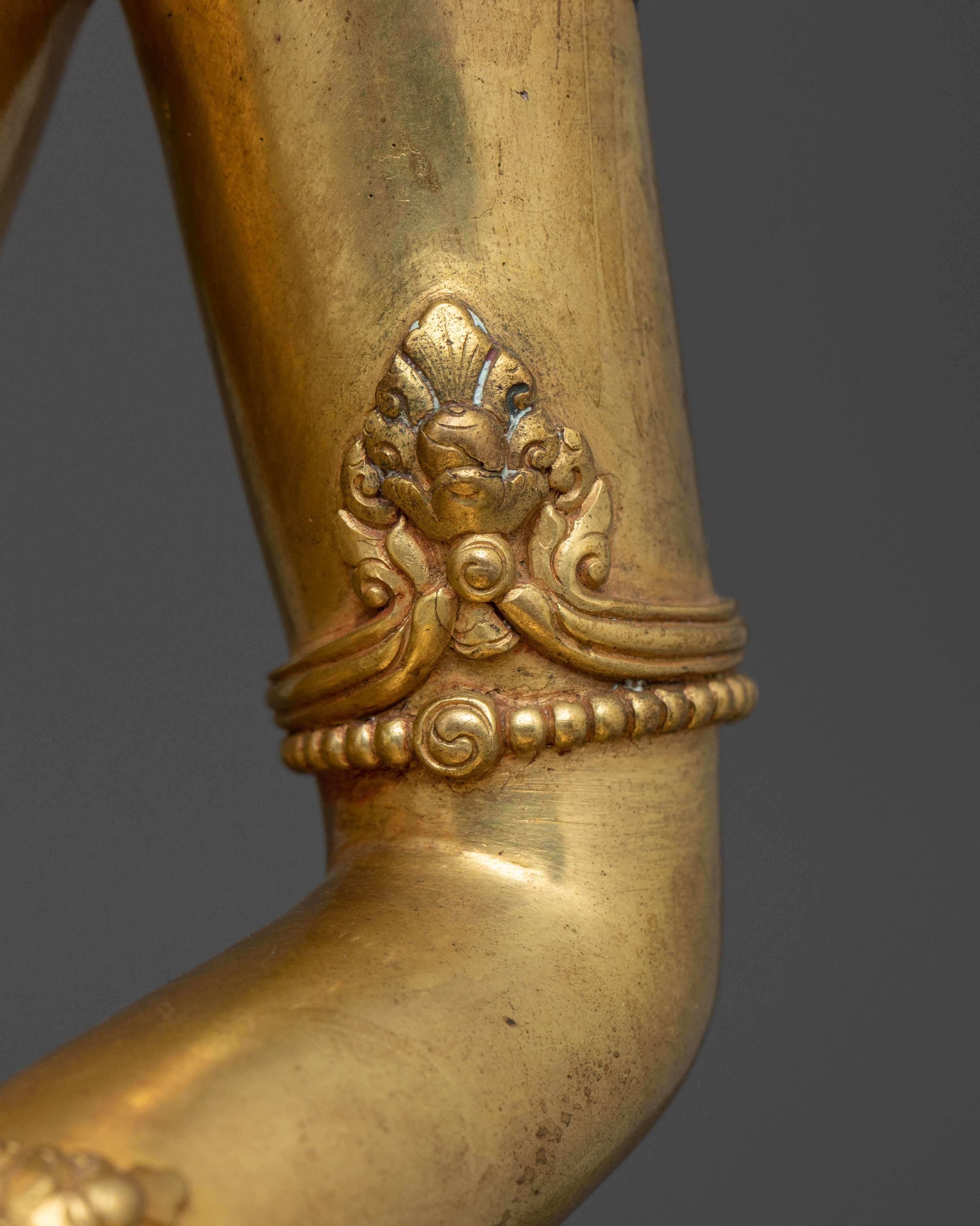 Traditional Himalayan Crown Shakyamuni Buddha Figure
