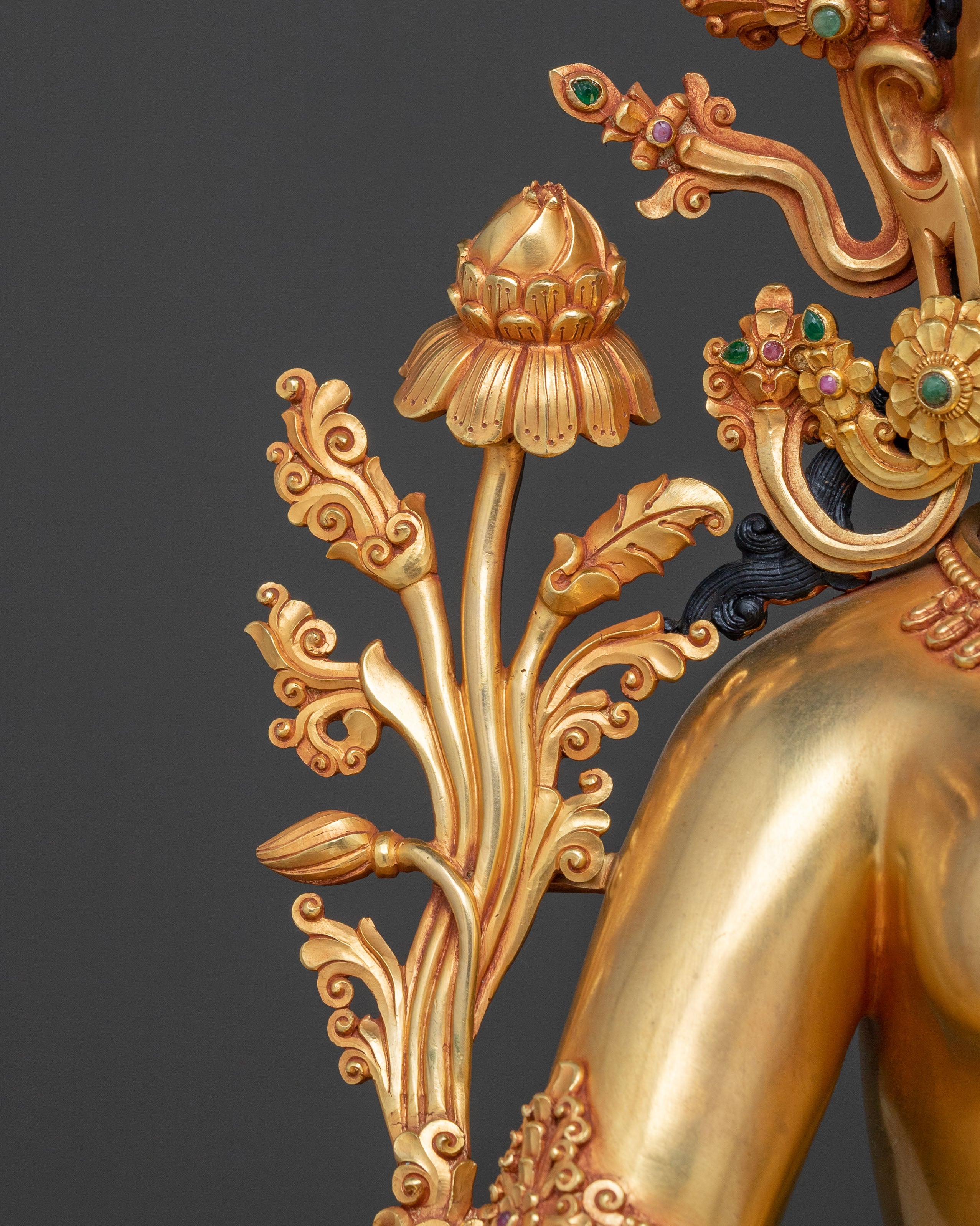 Mother Green Tara Traditional Figure: Altar Decor