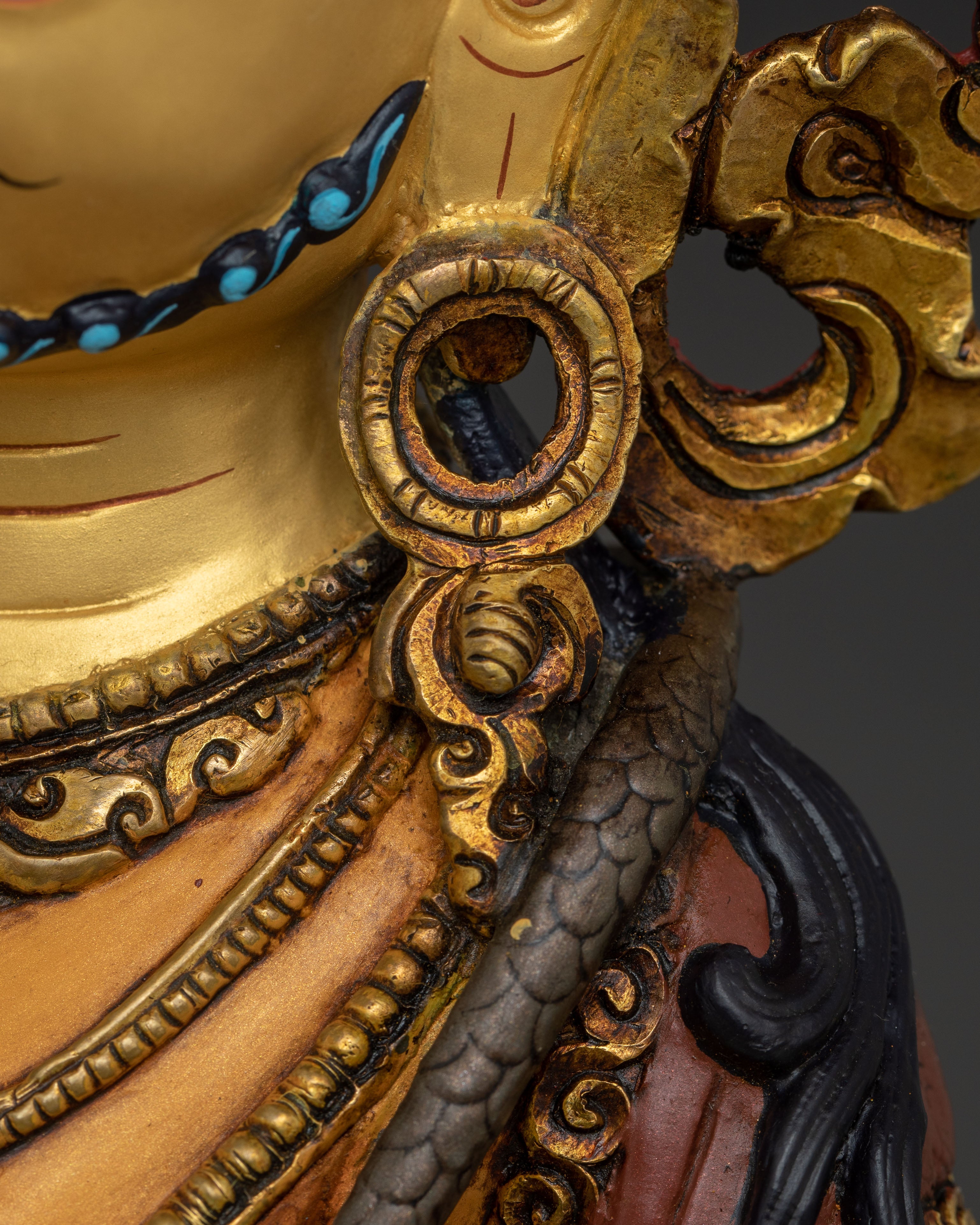 Handcrafted Wealth Icon Dzambhala Sculpture | Tibetan Deity of Abundance