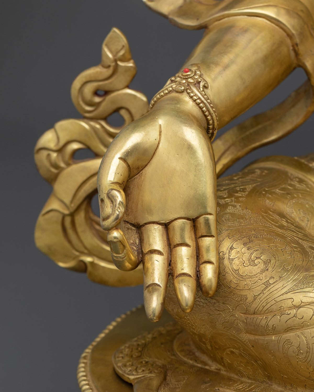 Handmade Green Tara Copper Sculpture | Buddhist Protector