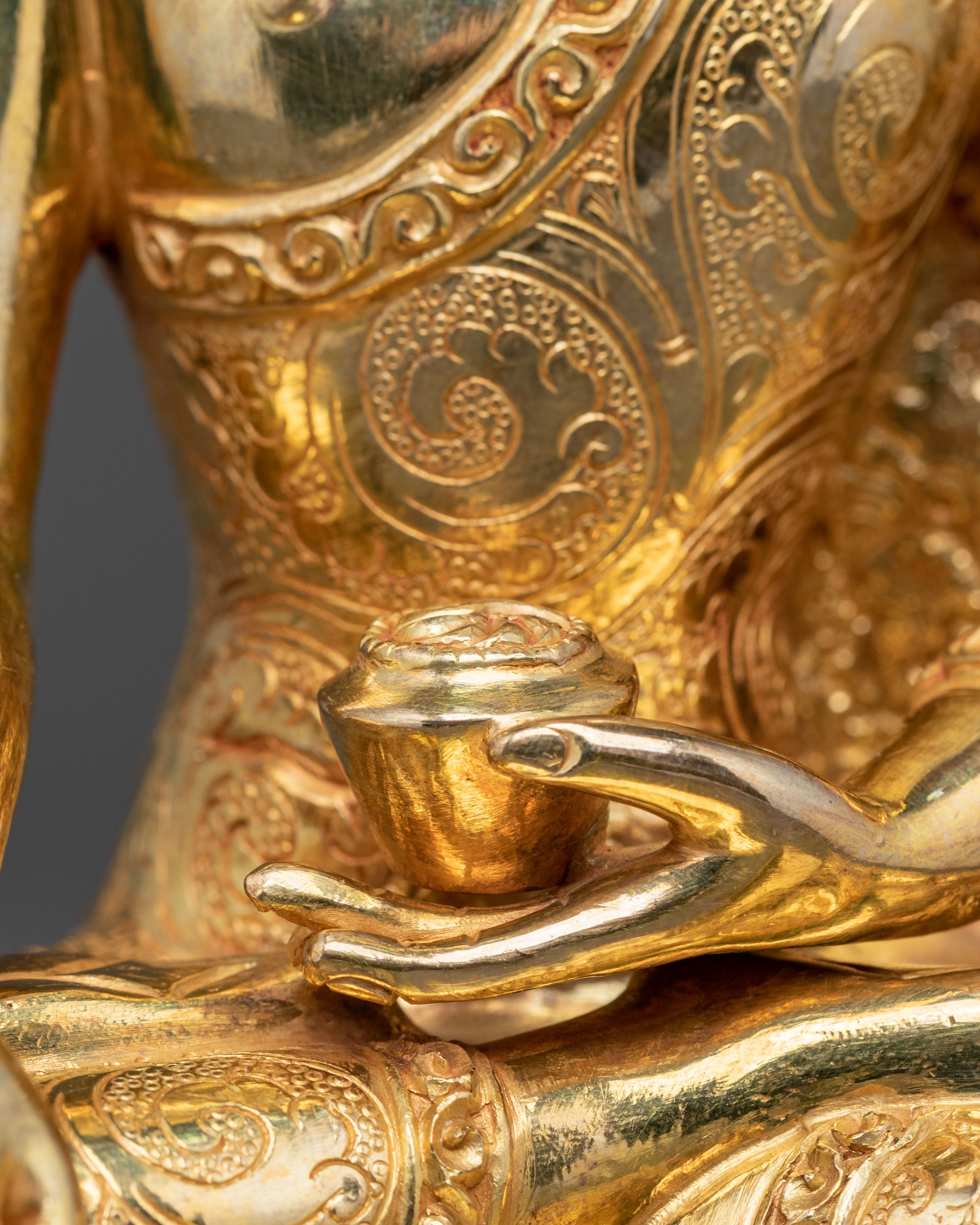 Sacred Shakyamuni Buddha Statue | 24K Gold Gilded