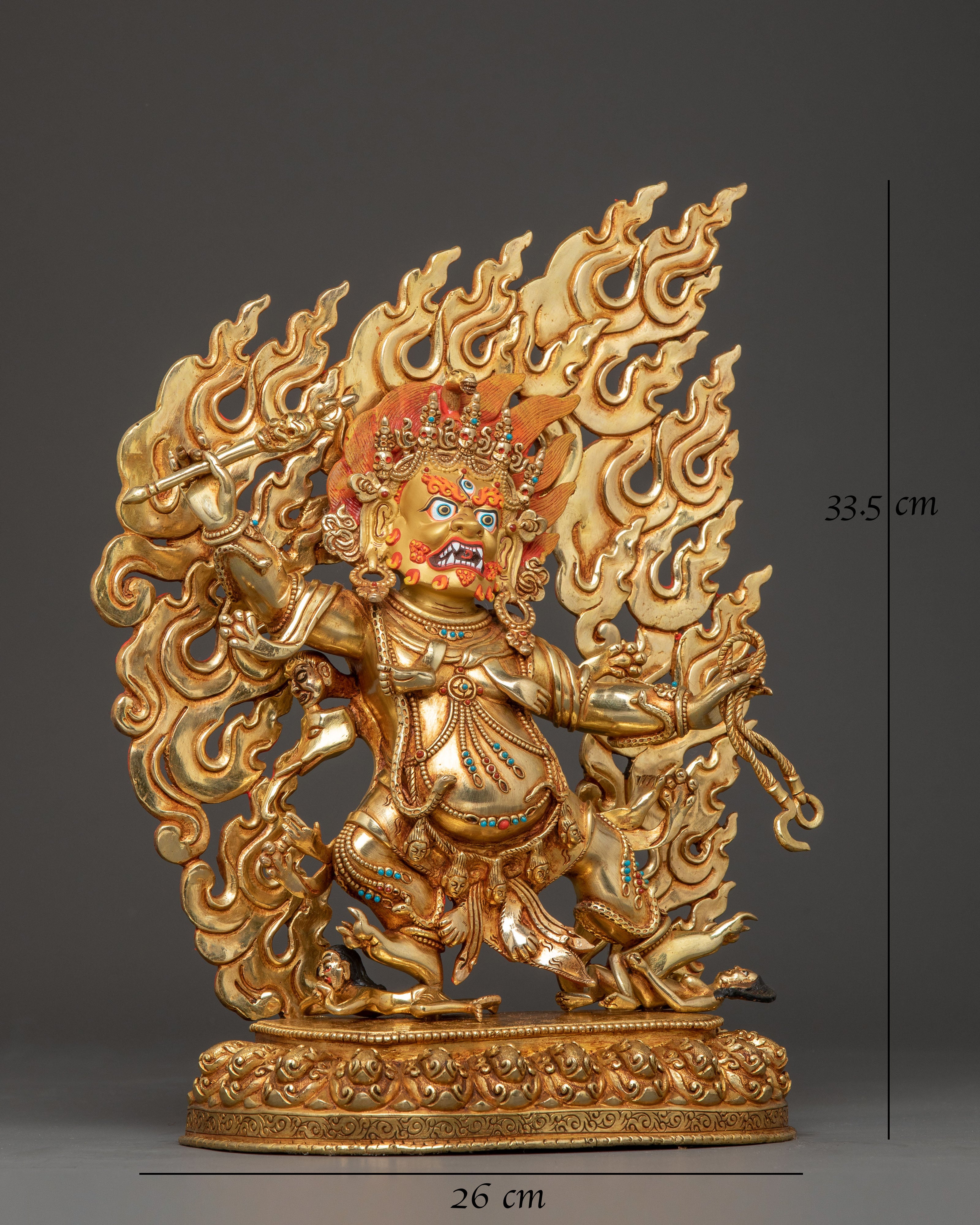 Dandapani 24K Gold Gilded Statue – A Radiant Protecor