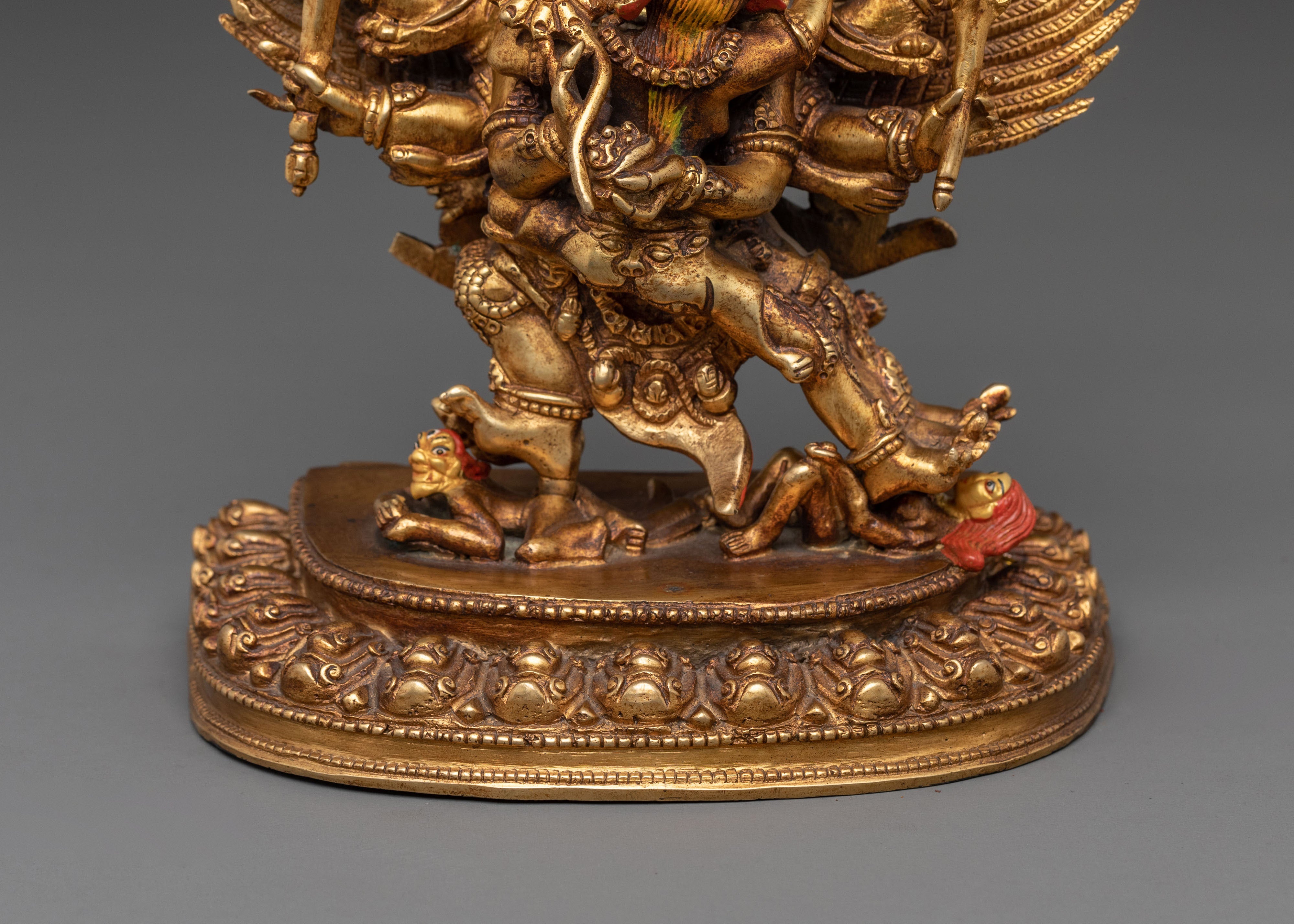 Hayagriva Spiritual Statue | 24K Gold Gilded Icon