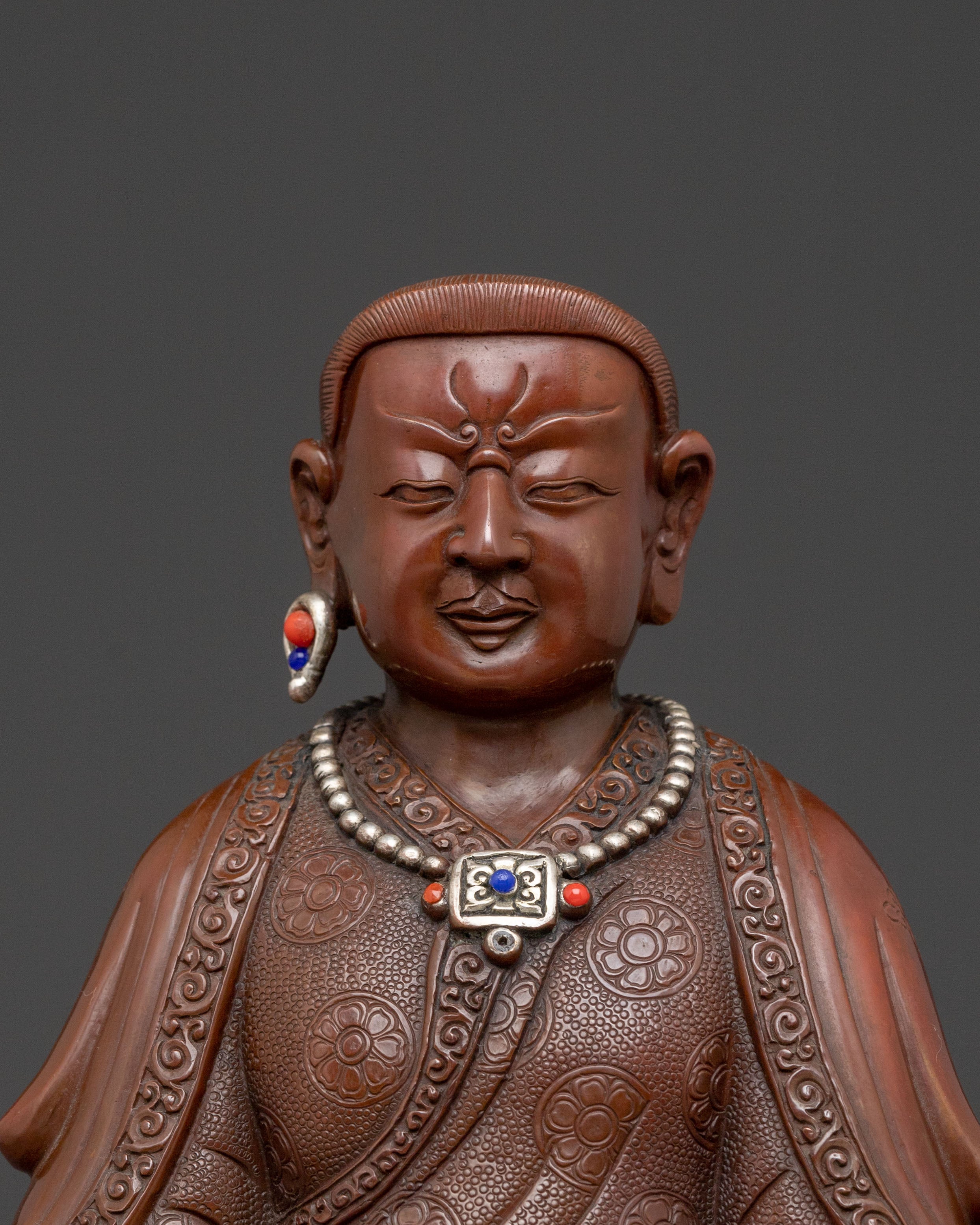 Marpha Serene Buddhist Statue with Silver Plating